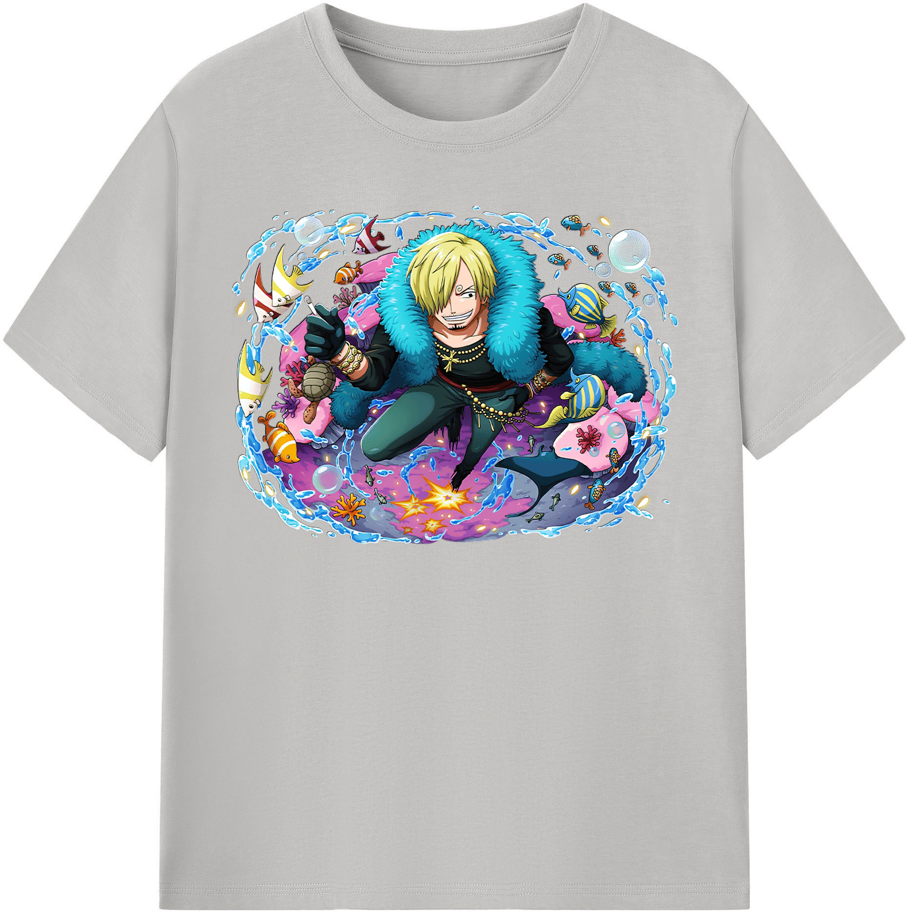 ワンピース サンジ ONE PIECE Sanji 綿100％半袖Tシャツ（フロントプリント）