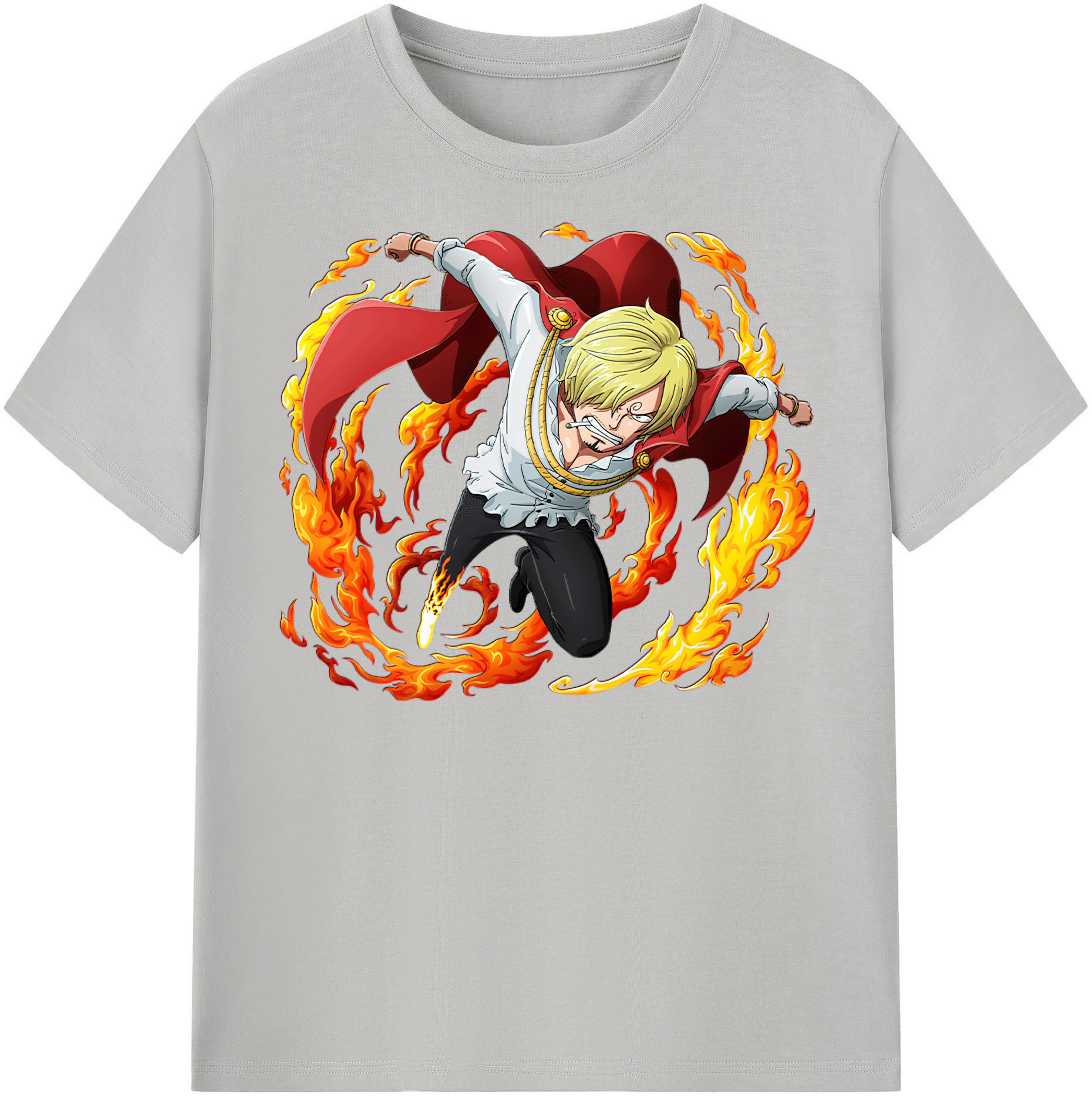 ワンピース サンジ ONE PIECE Sanji 綿100％半袖Tシャツ（フロントプリント）