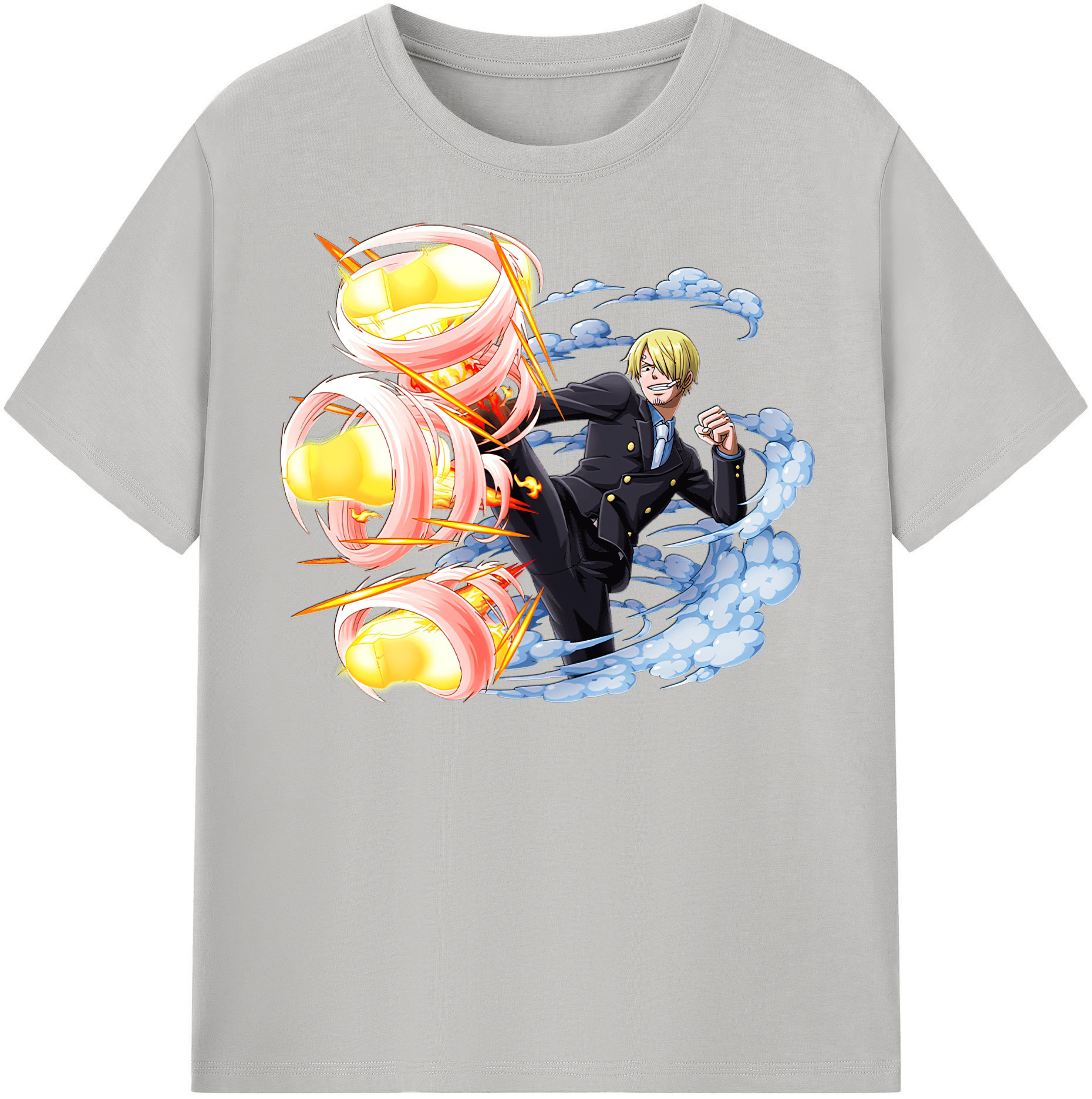 ワンピース サンジ ONE PIECE Sanji 綿100％半袖Tシャツ（フロントプリント）