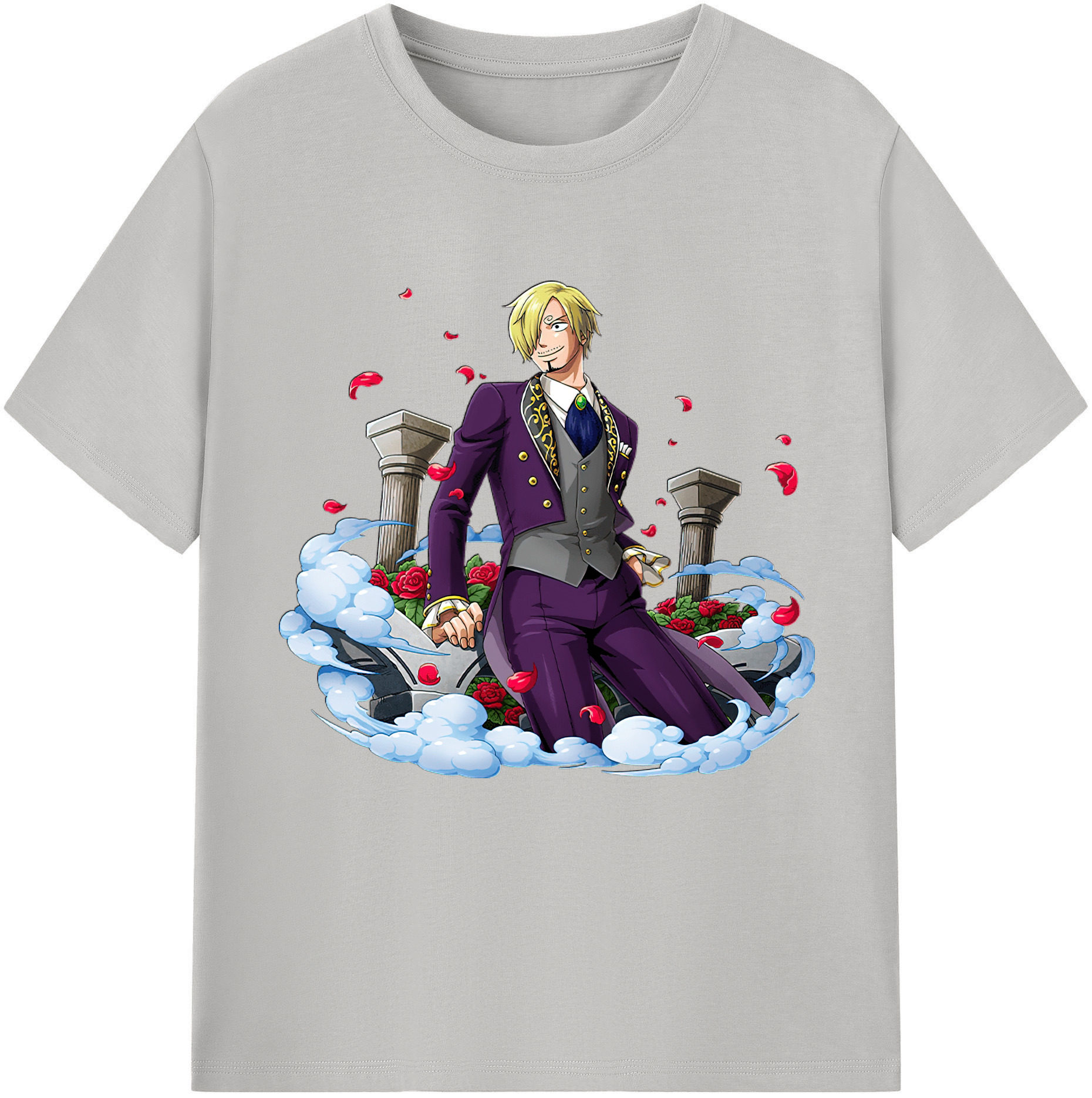 ワンピース サンジ ONE PIECE Sanji 綿100％半袖Tシャツ（フロントプリント）