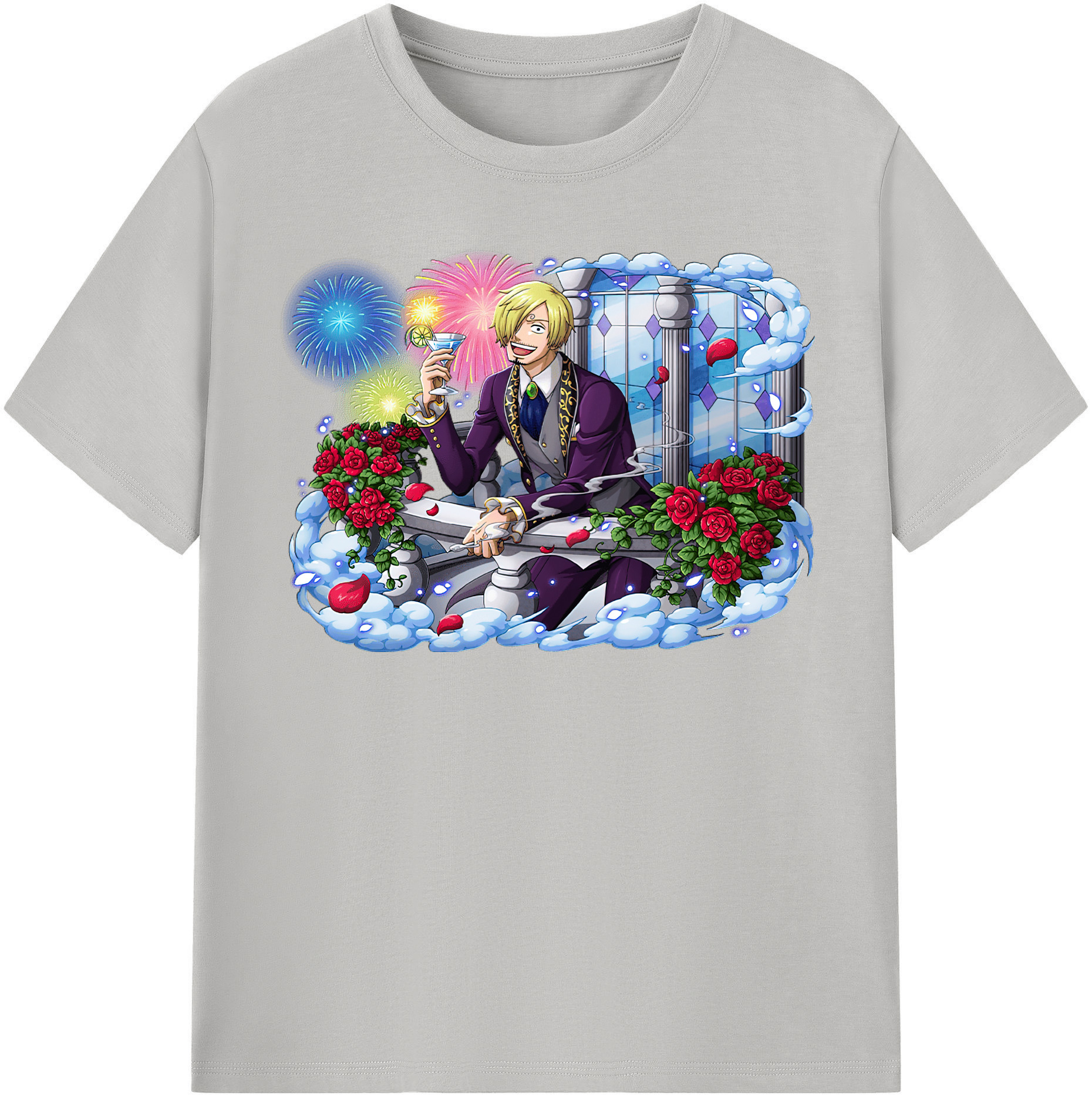 ワンピース サンジ ONE PIECE Sanji 綿100％半袖Tシャツ（フロントプリント）