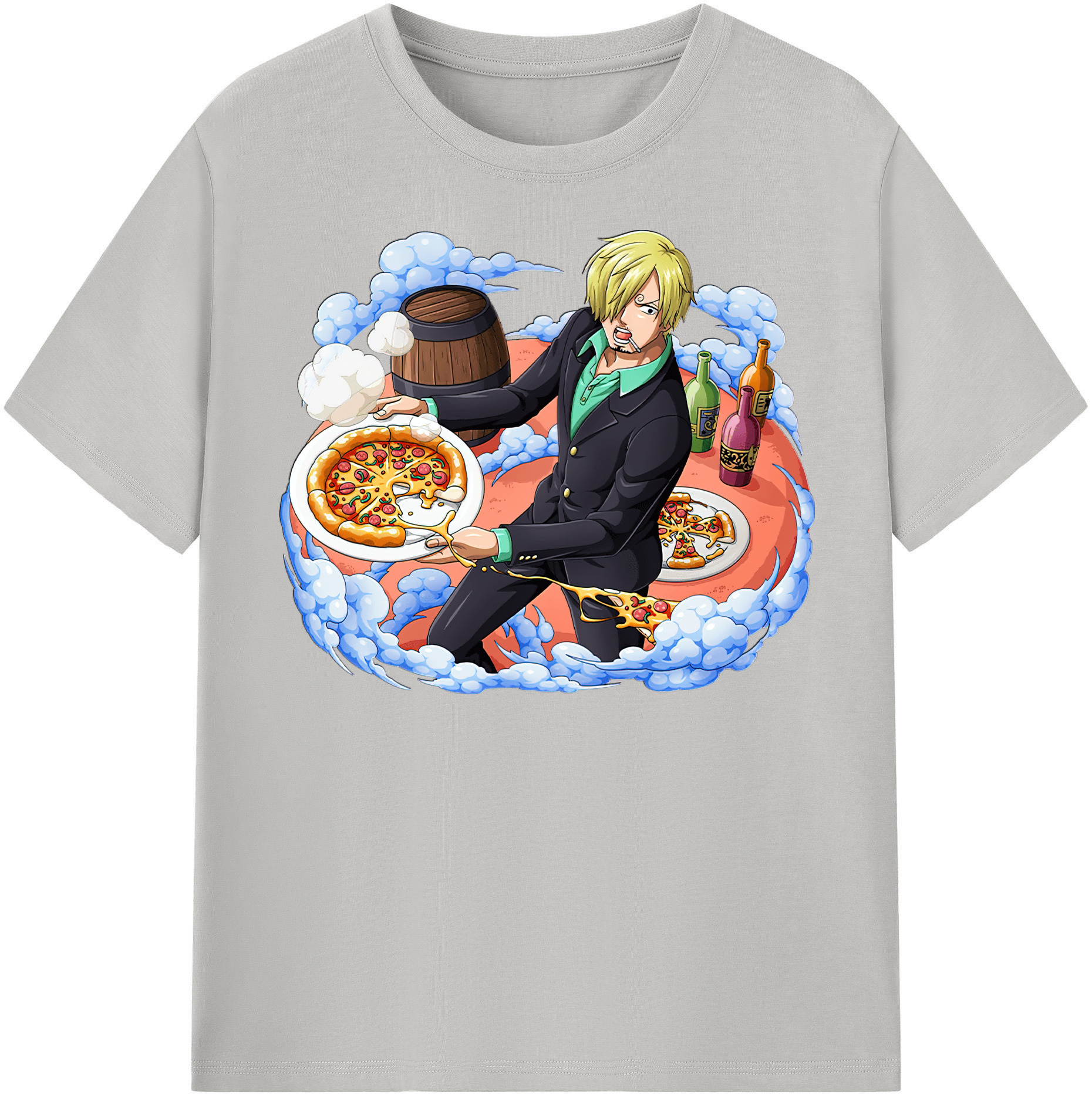 ワンピース サンジ ONE PIECE Sanji 綿100％半袖Tシャツ（フロントプリント）