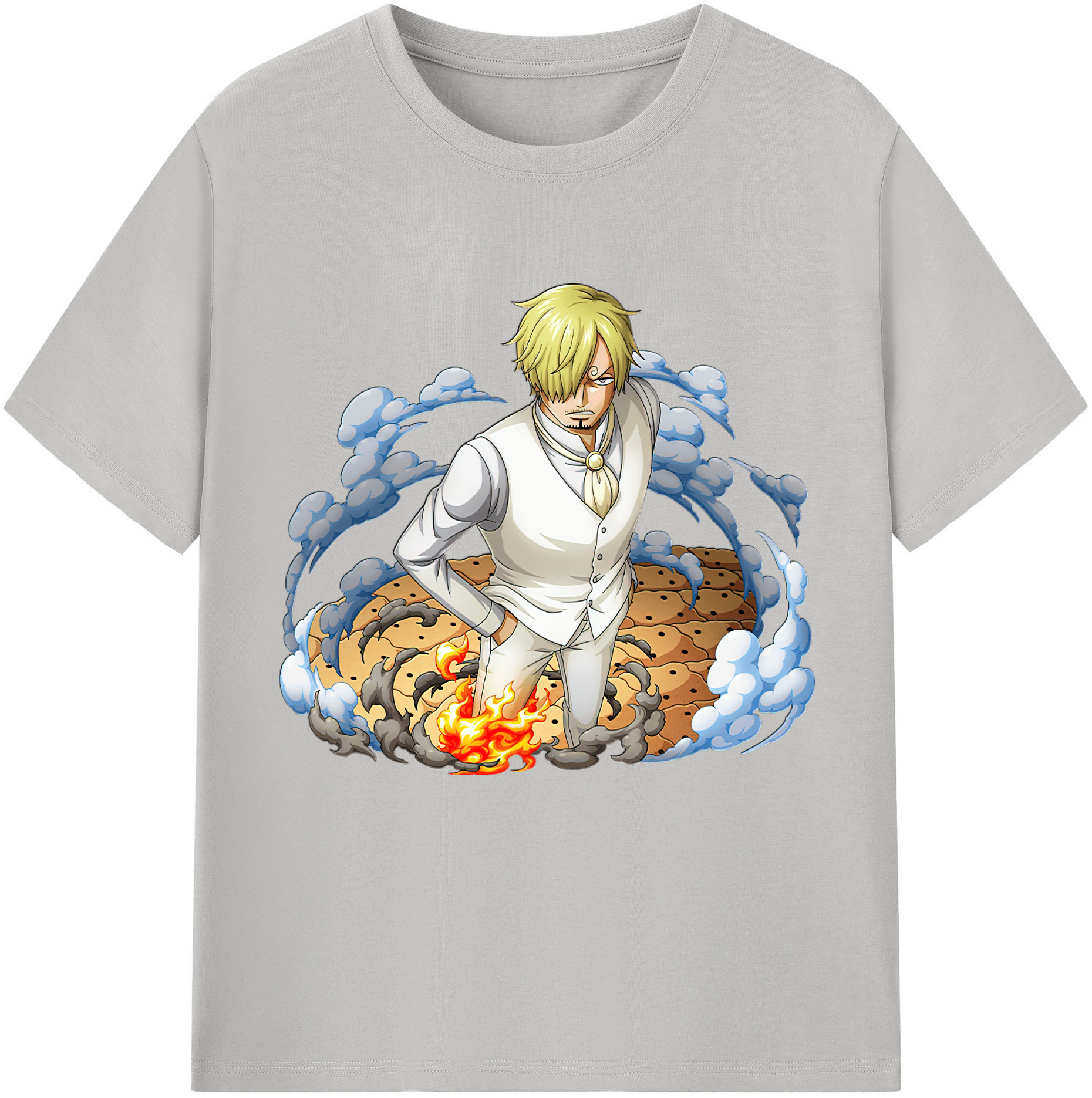 ワンピース サンジ ONE PIECE Sanji 綿100％半袖Tシャツ（フロントプリント）