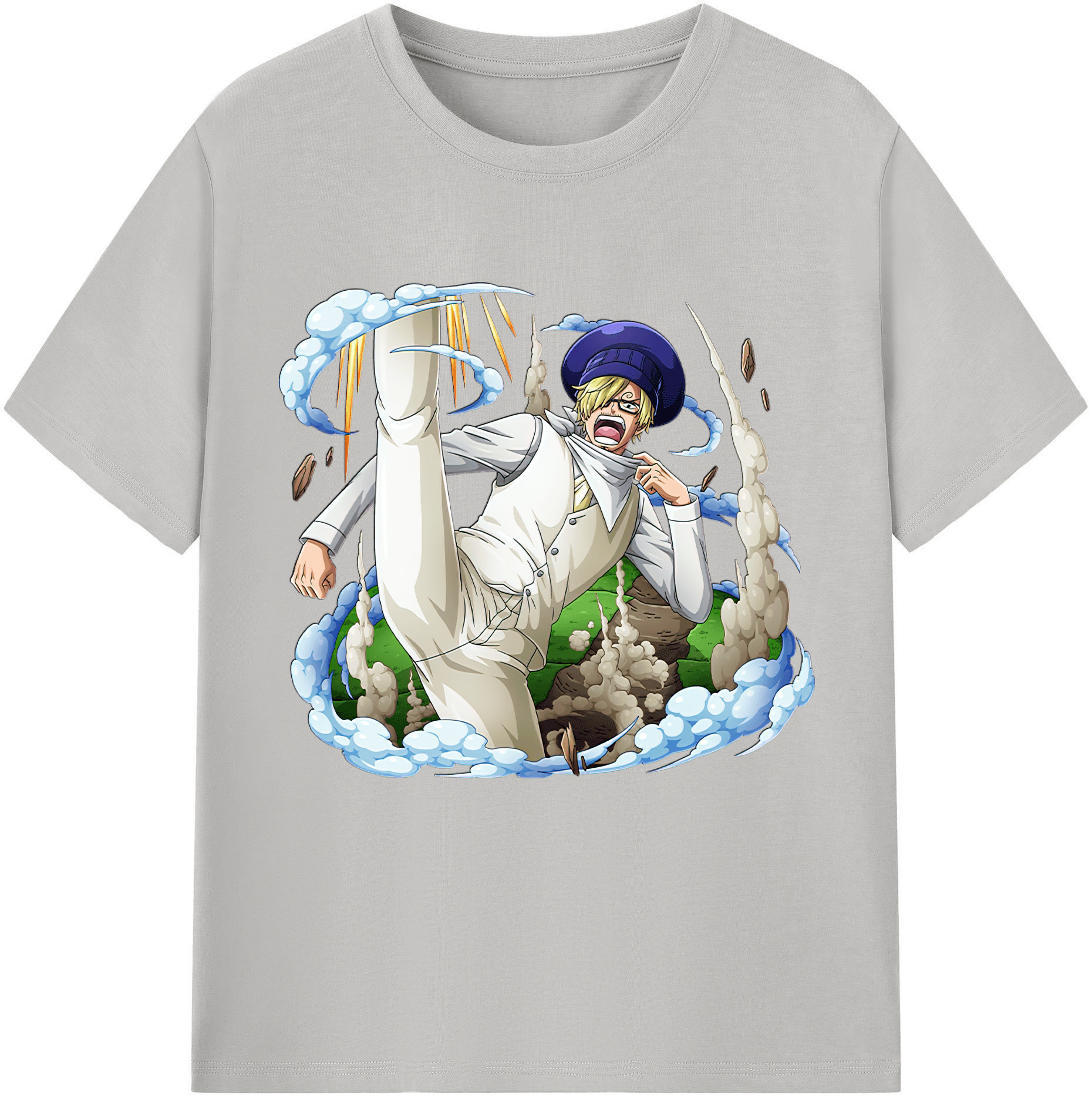 ワンピース サンジ ONE PIECE Sanji 綿100％半袖Tシャツ（フロントプリント）
