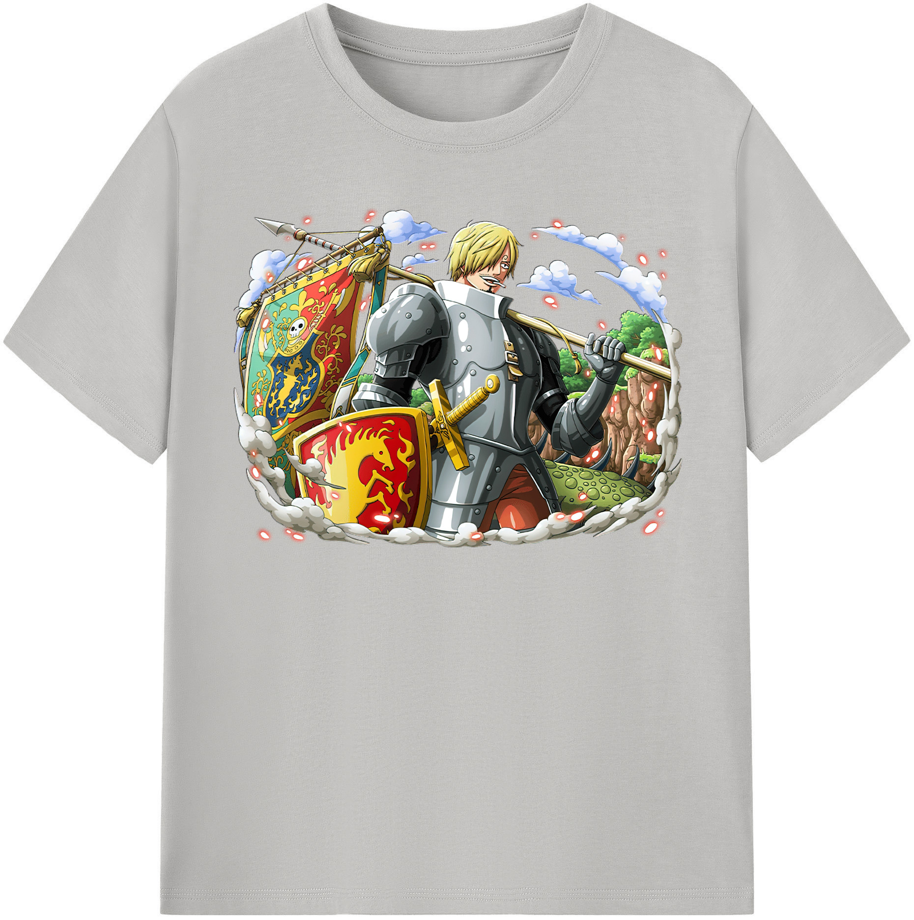 ワンピース サンジ ONE PIECE Sanji 綿100％半袖Tシャツ（フロントプリント）