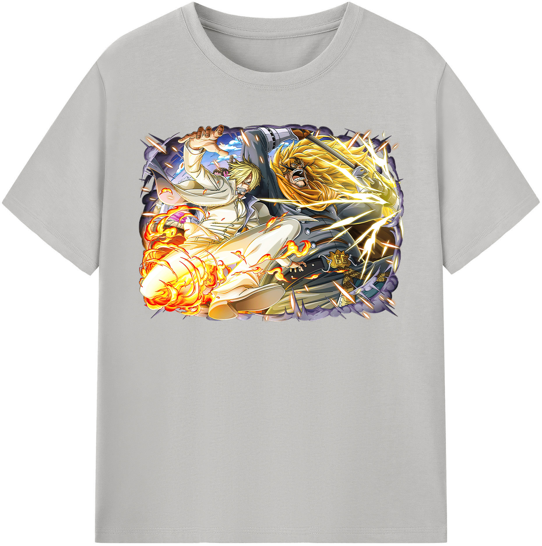 ワンピース サンジ ONE PIECE Sanji 綿100％半袖Tシャツ（フロントプリント）
