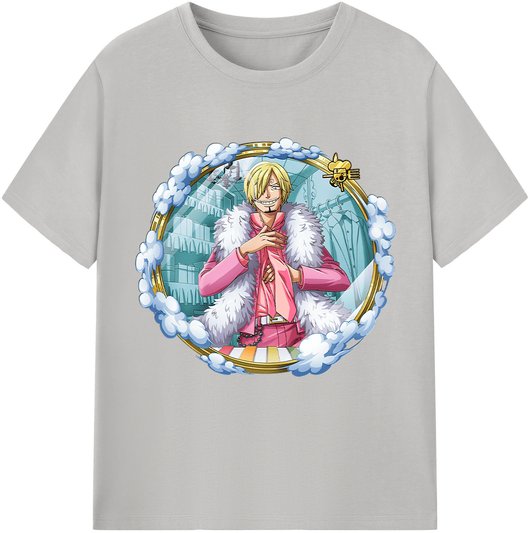 ワンピース サンジ ONE PIECE Sanji 綿100％半袖Tシャツ（フロントプリント）