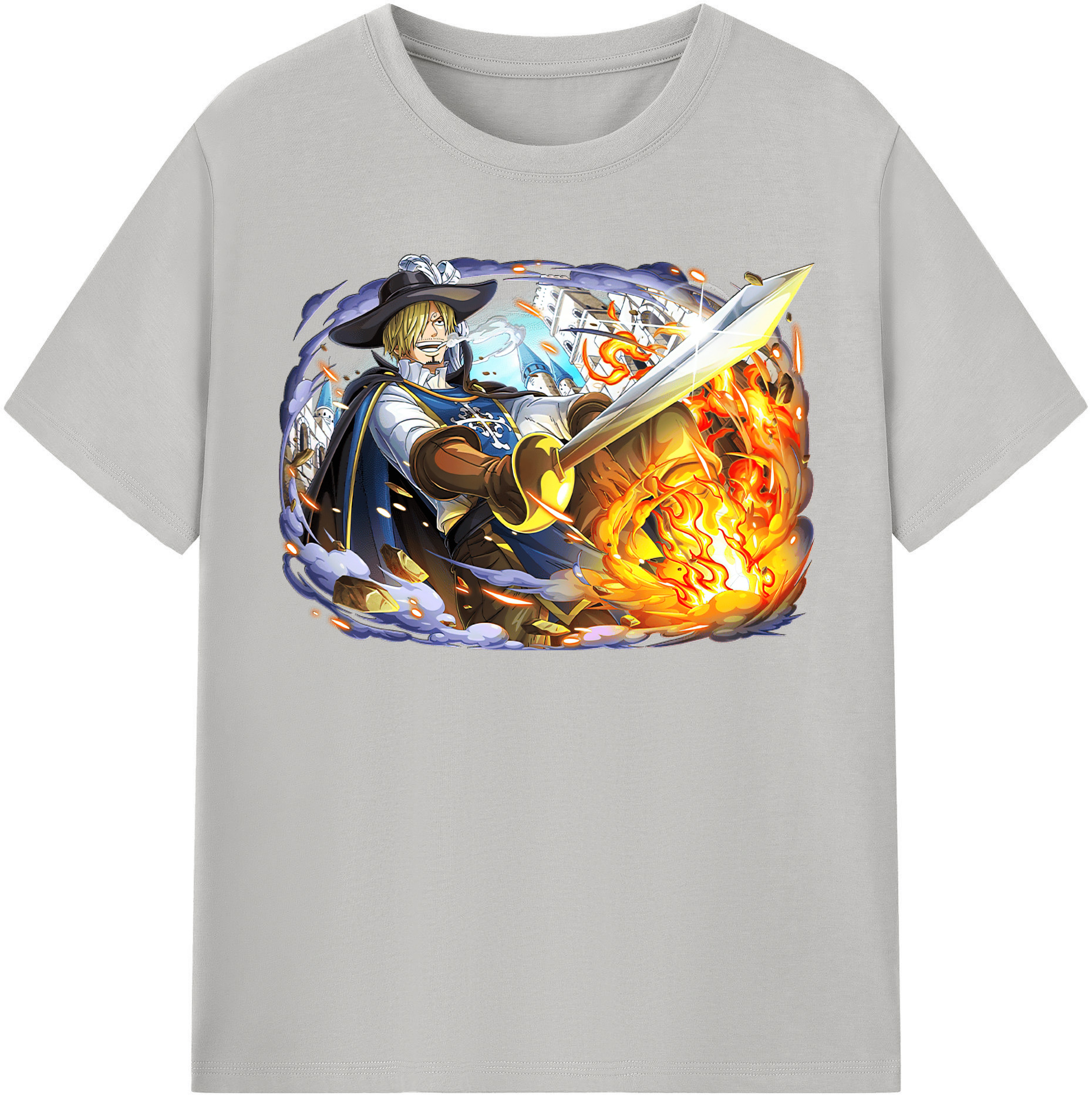 ワンピース サンジ ONE PIECE Sanji 綿100％半袖Tシャツ（フロントプリント）