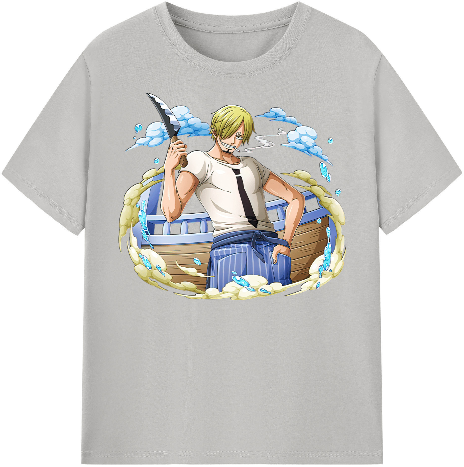 ワンピース サンジ ONE PIECE Sanji 綿100％半袖Tシャツ（フロントプリント）