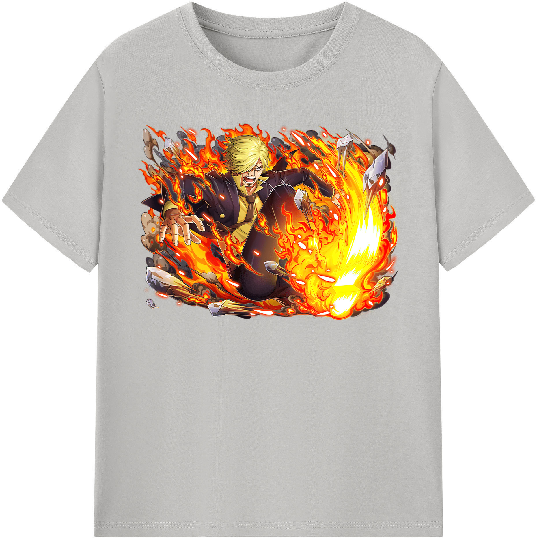 ワンピース サンジ ONE PIECE Sanji 綿100％半袖Tシャツ（フロントプリント）