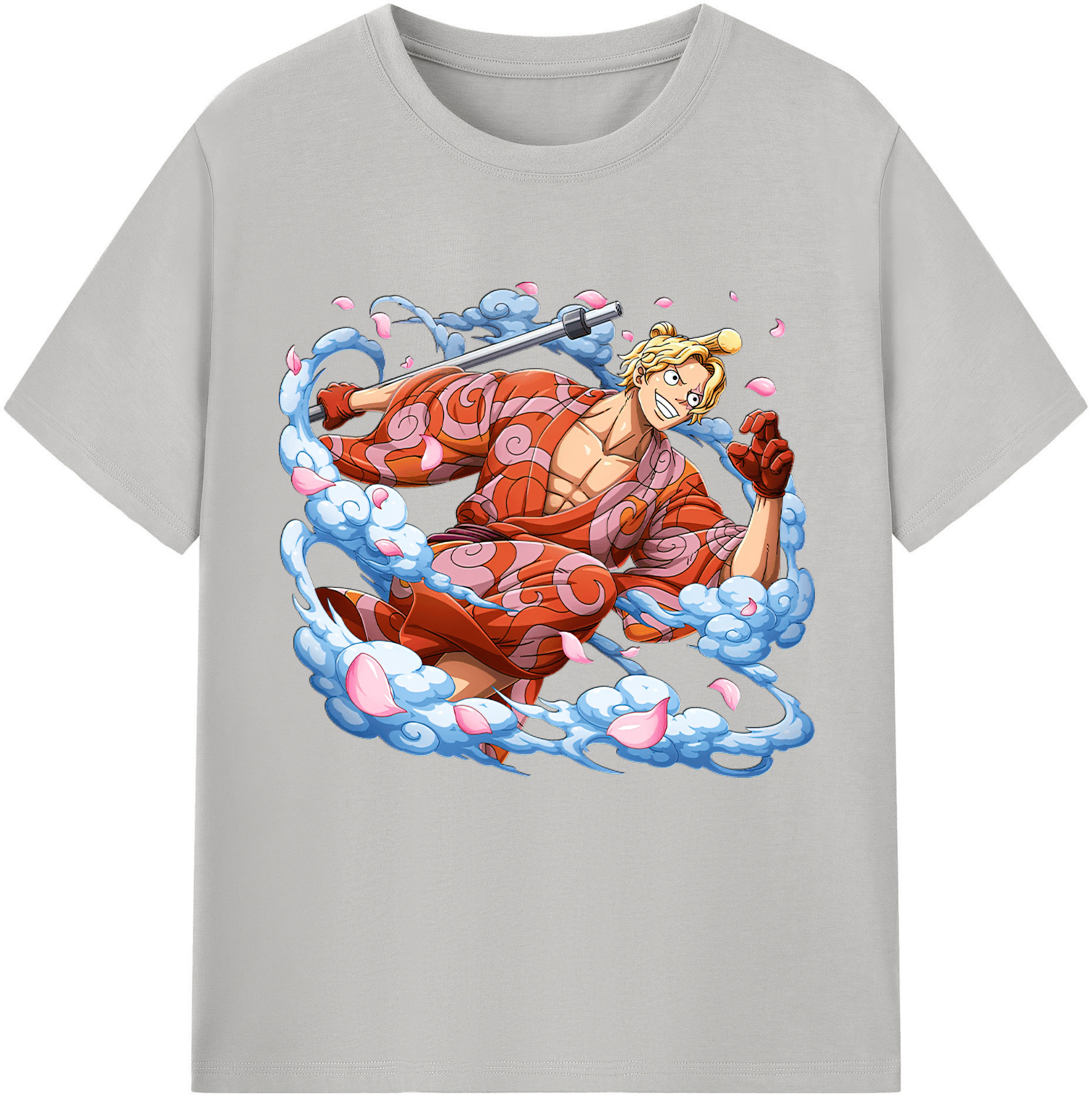 ワンピース サンジ ONE PIECE Sanji 綿100％半袖Tシャツ（フロントプリント）