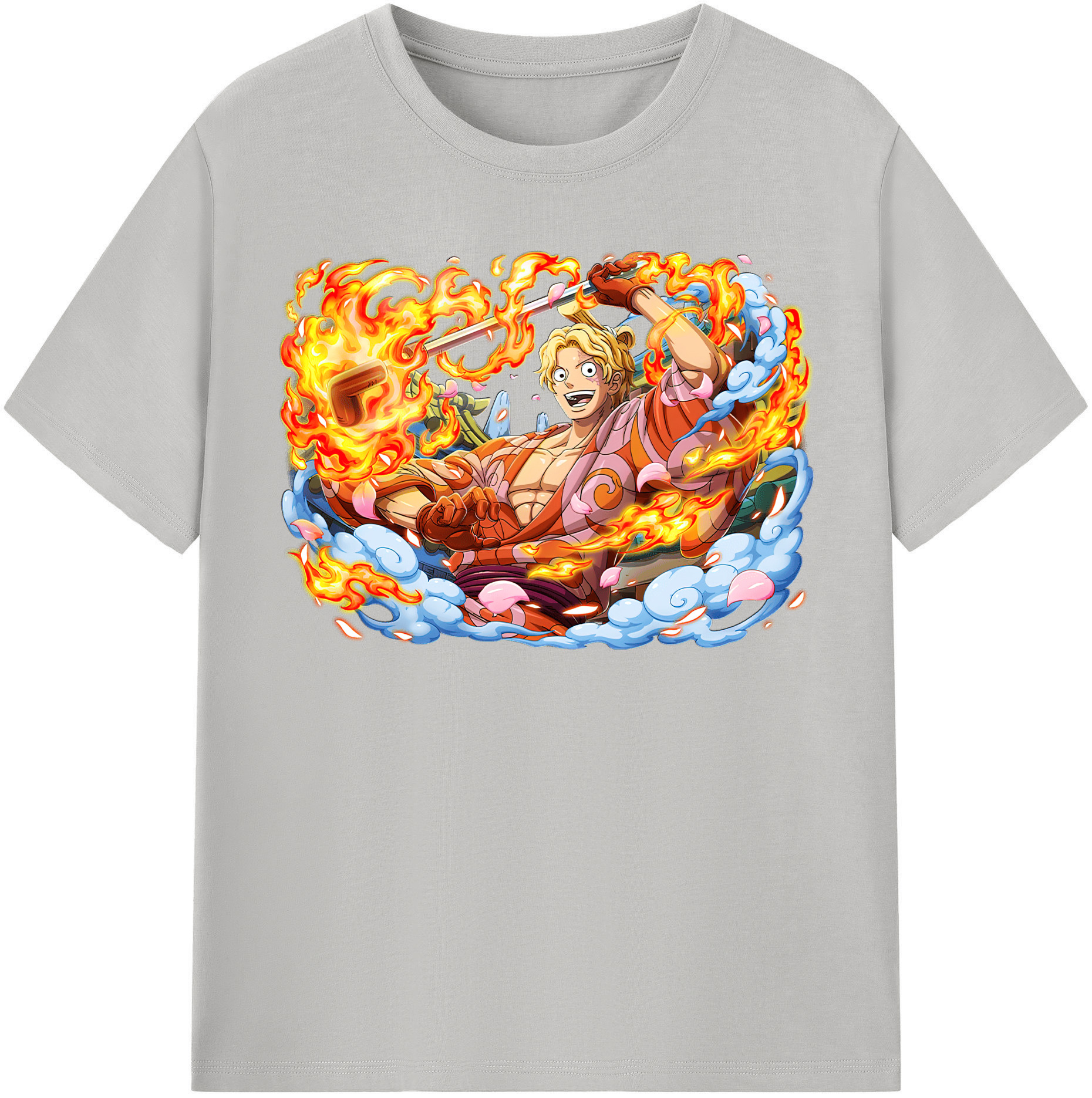 ワンピース サンジ ONE PIECE Sanji 綿100％半袖Tシャツ（フロントプリント）