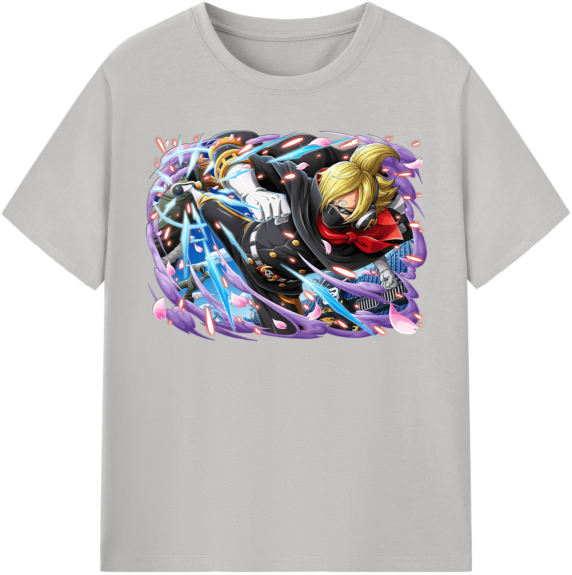 ワンピース サンジ ONE PIECE Sanji 綿100％半袖Tシャツ（フロントプリント）