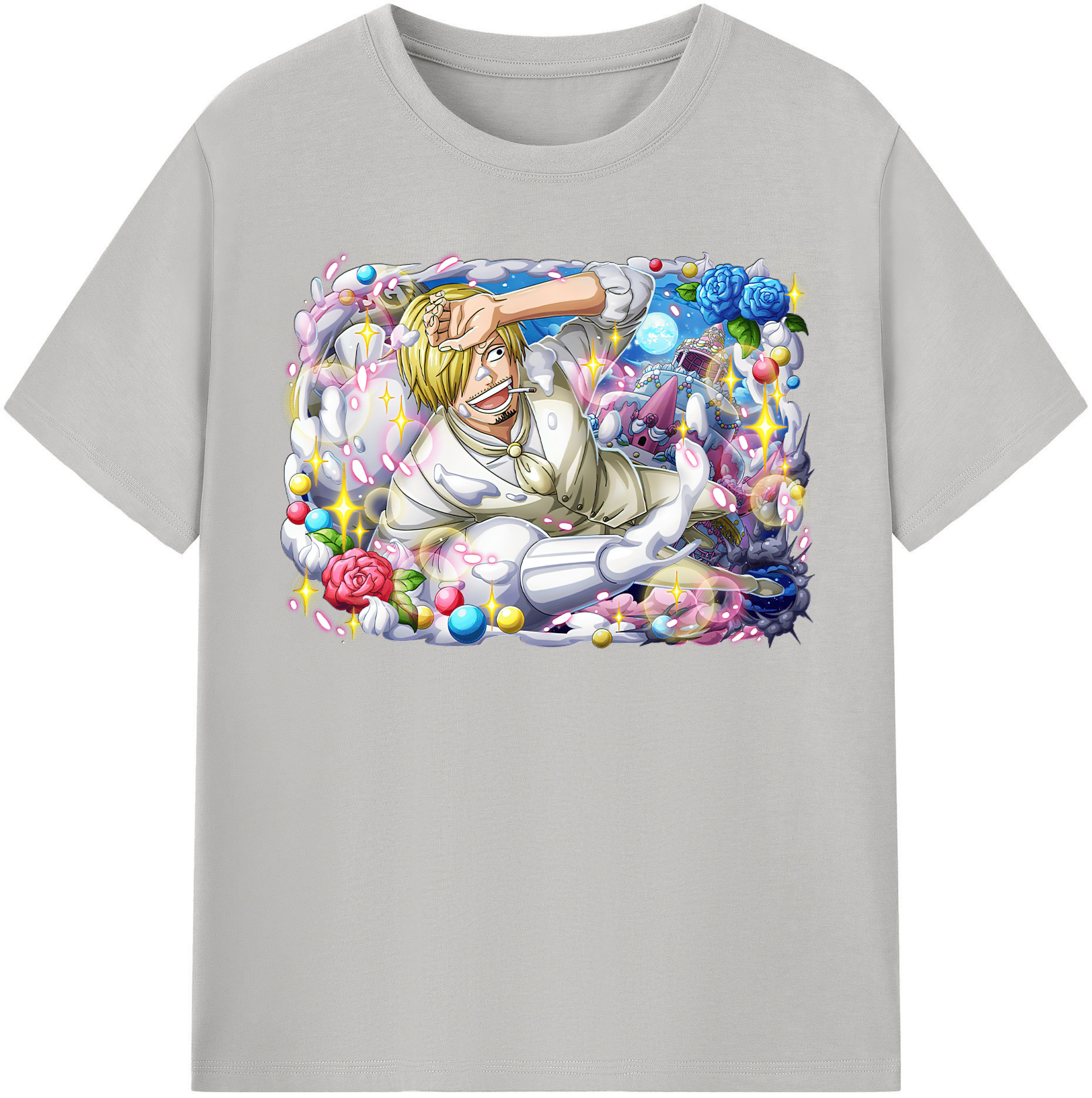 ワンピース サンジ ONE PIECE Sanji 綿100％半袖Tシャツ（フロントプリント）