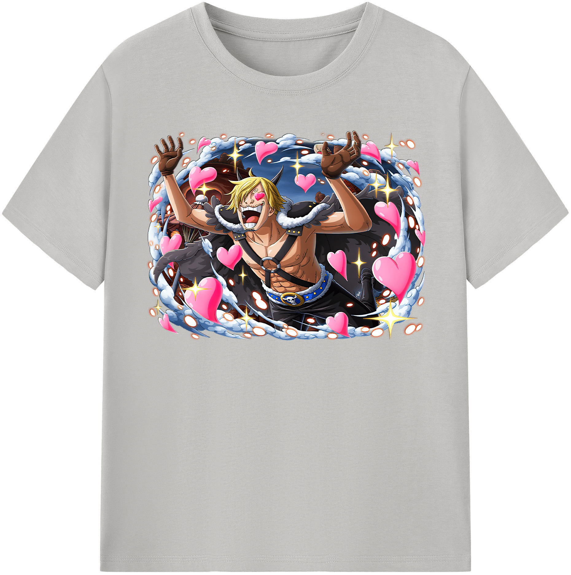 ワンピース サンジ ONE PIECE Sanji 綿100％半袖Tシャツ（フロントプリント）