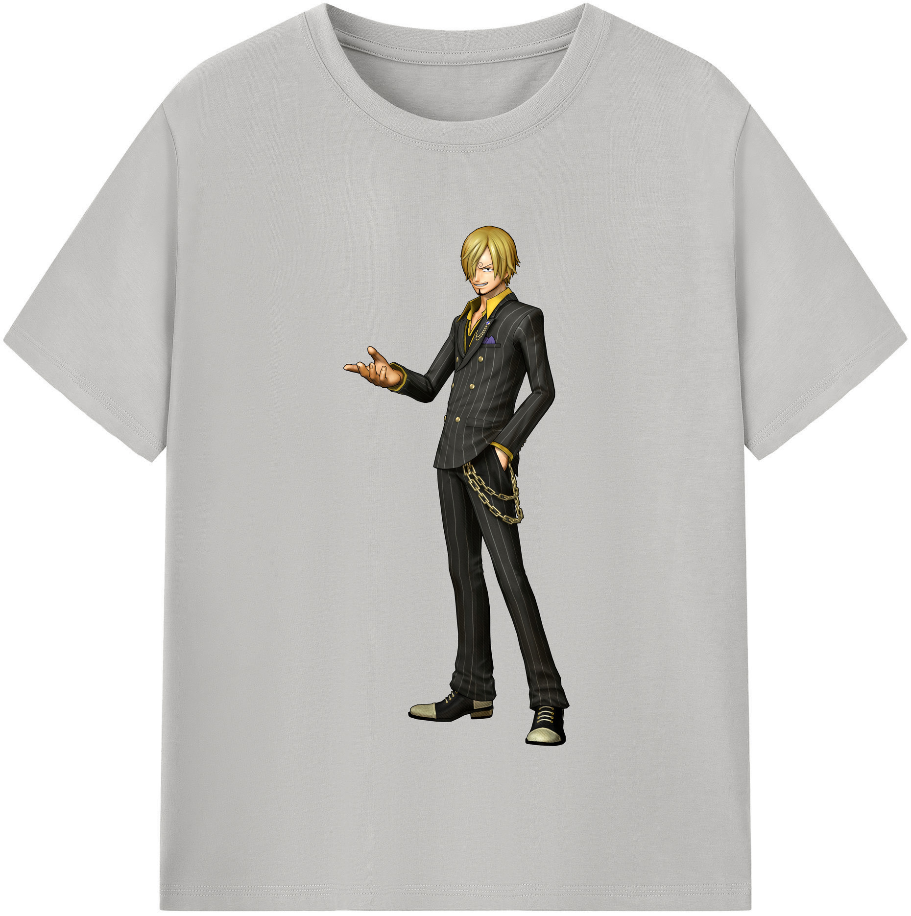 ワンピース サンジ ONE PIECE Sanji 綿100％半袖Tシャツ（フロントプリント）