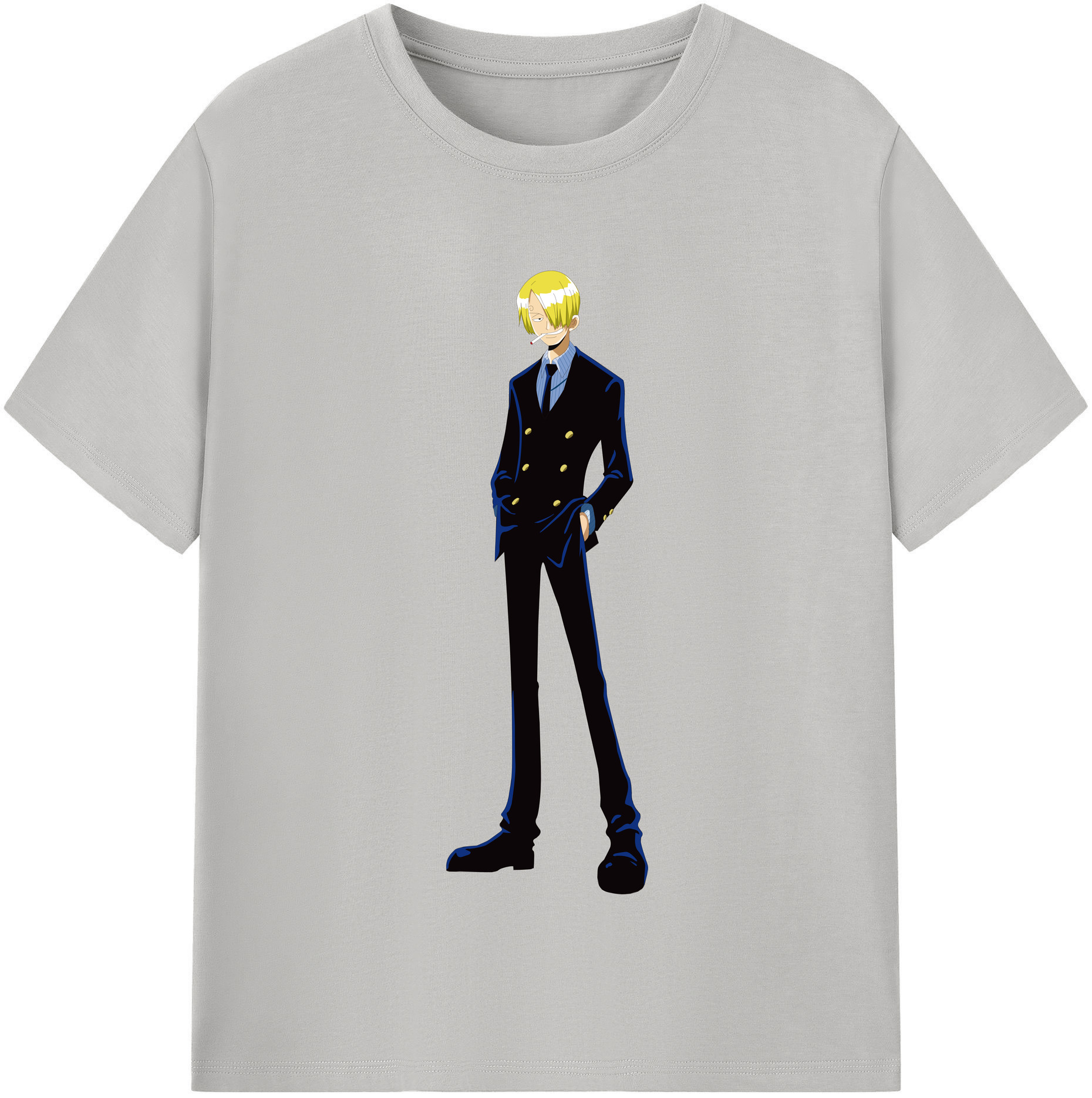 ワンピース サンジ ONE PIECE Sanji 綿100％半袖Tシャツ（フロントプリント）