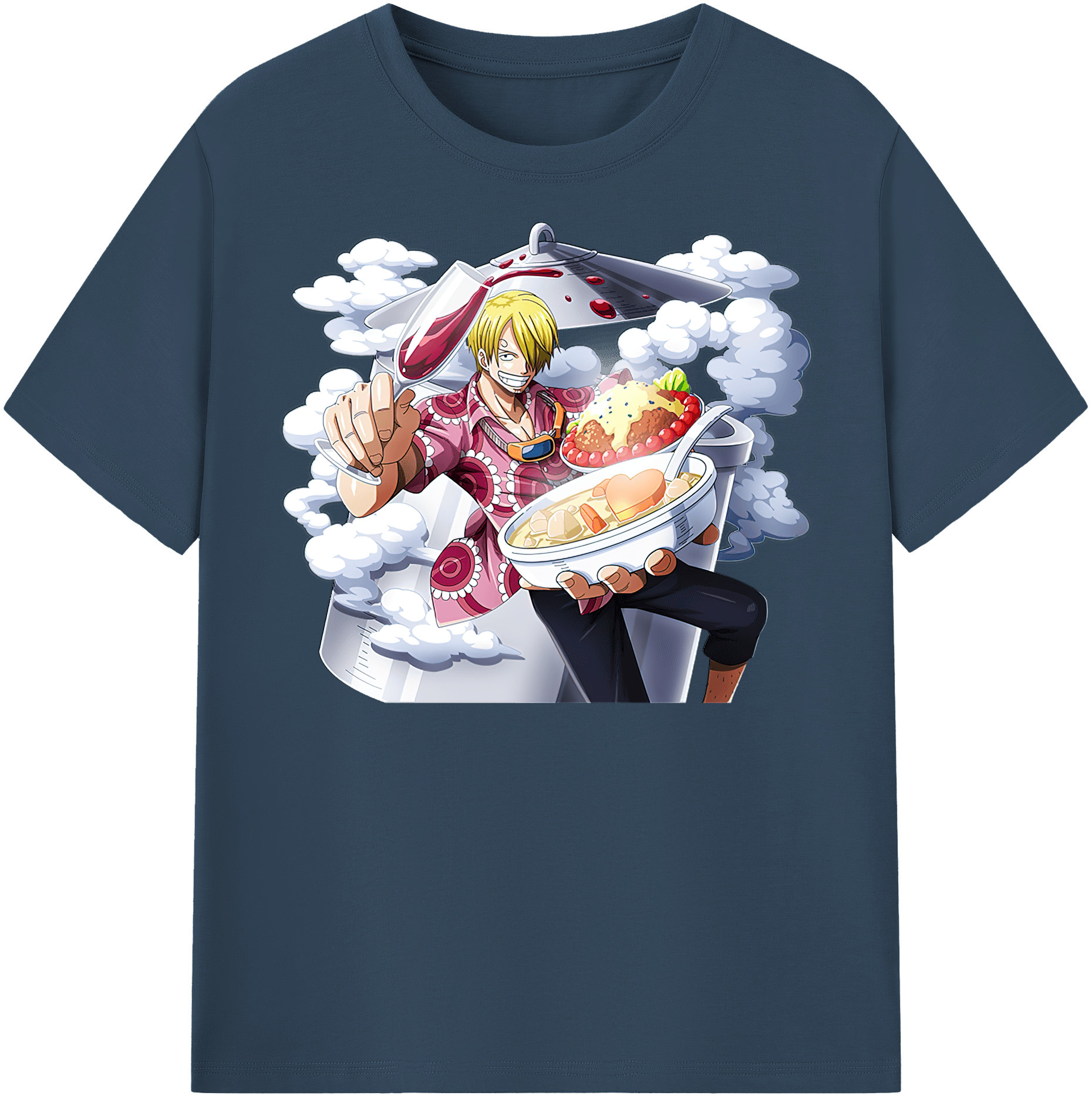 ワンピース サンジ ONE PIECE Sanji 綿100％半袖Tシャツ（フロントプリント）