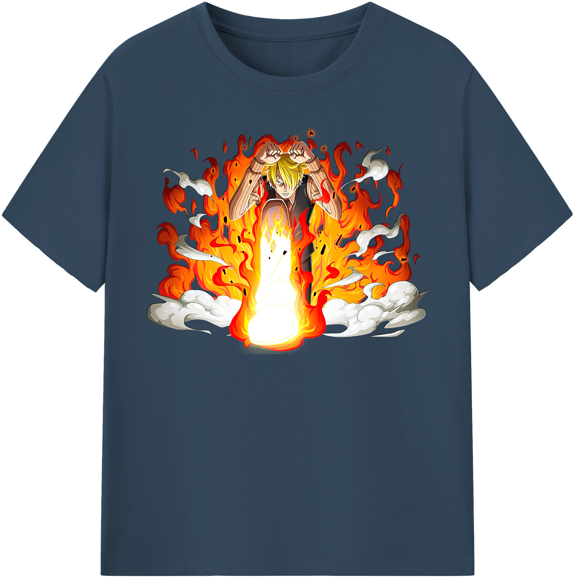 ワンピース サンジ ONE PIECE Sanji 綿100％半袖Tシャツ（フロントプリント）