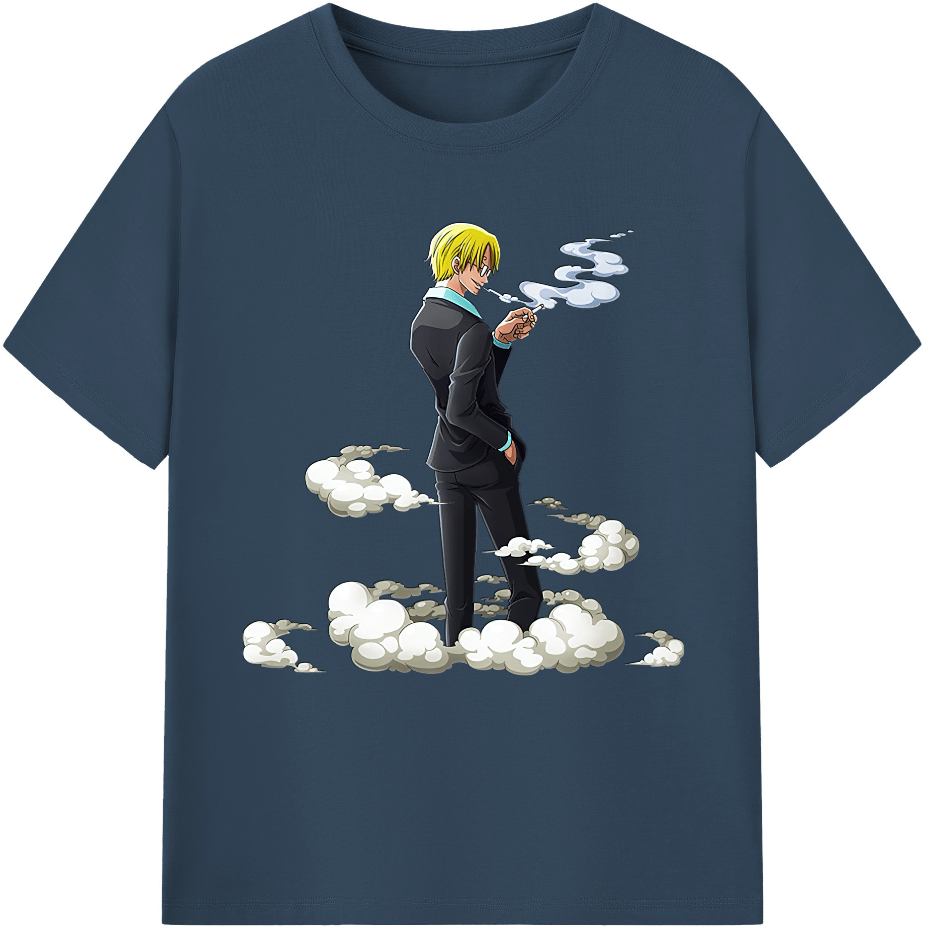 （画像用） ワンピース サンジ ONE PIECE Sanji 綿100％半袖Tシャツ（フロントプリント）