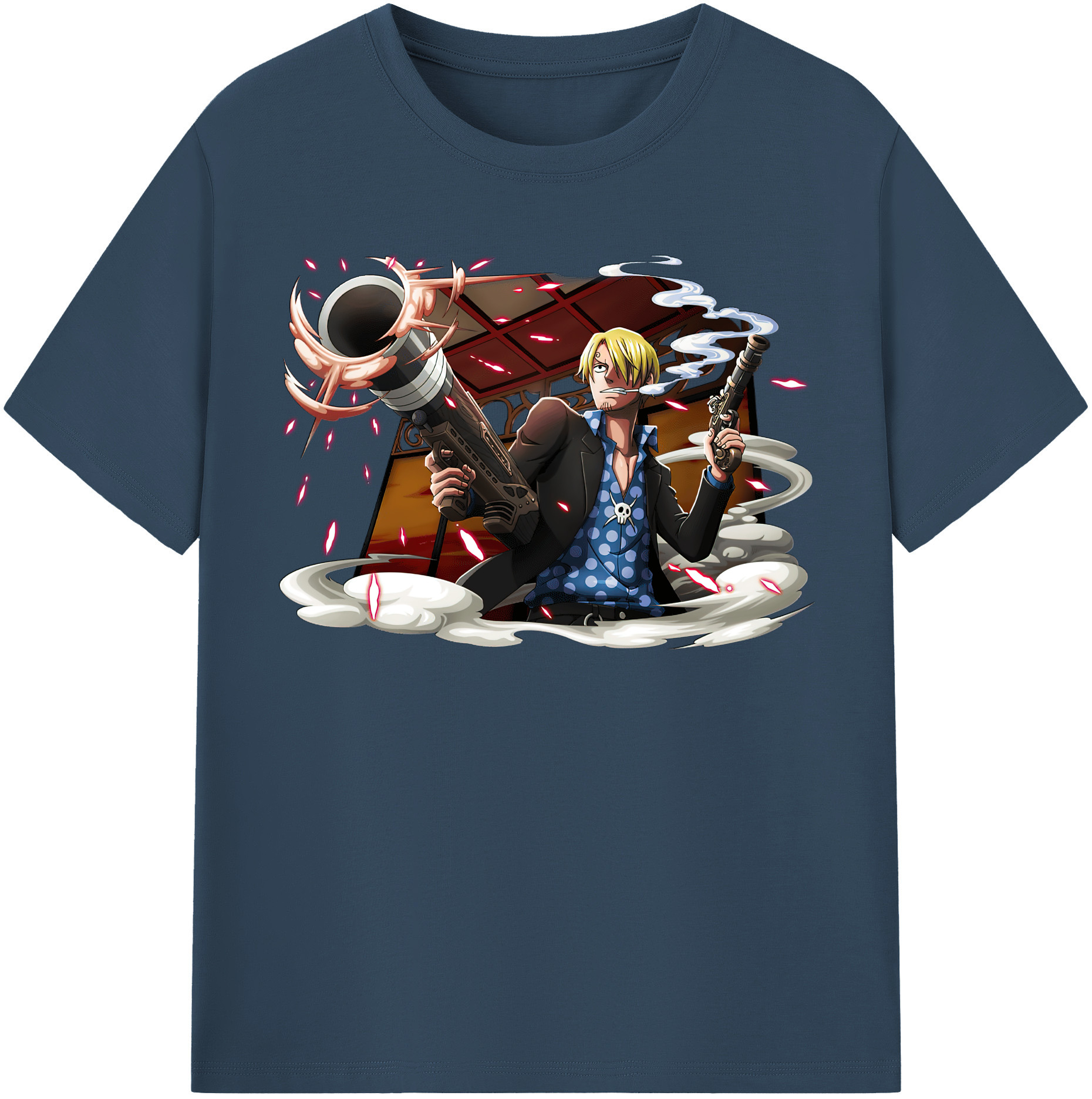 ワンピース サンジ ONE PIECE Sanji 綿100％半袖Tシャツ（フロントプリント）