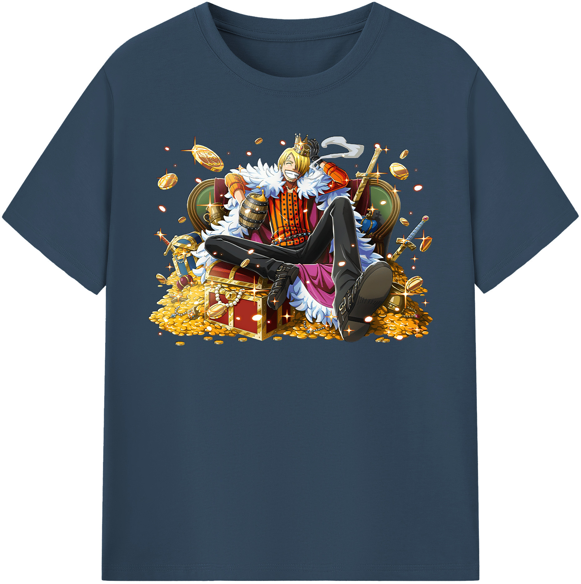ワンピース サンジ ONE PIECE Sanji 綿100％半袖Tシャツ（フロントプリント）
