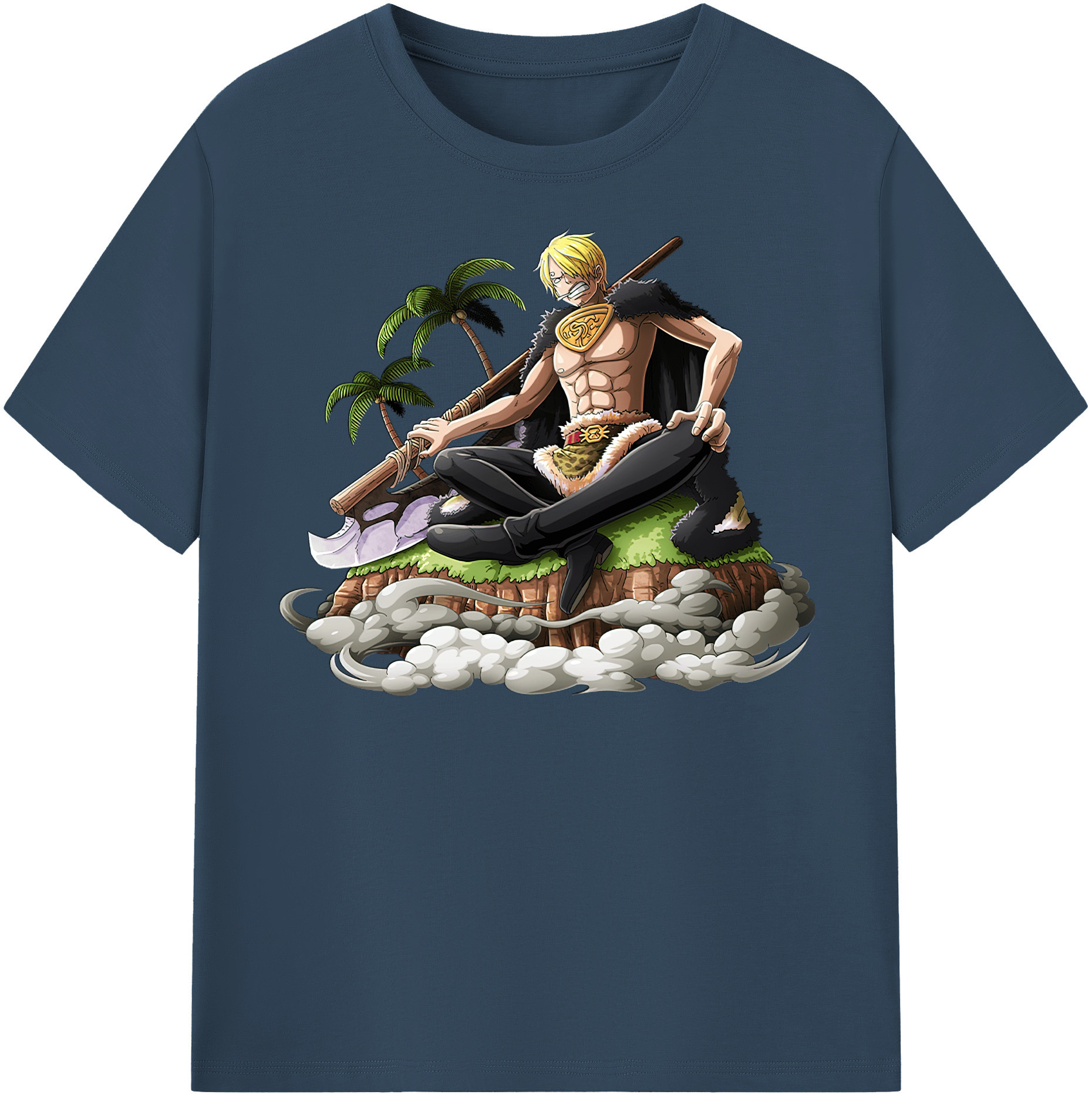 ワンピース サンジ ONE PIECE Sanji 綿100％半袖Tシャツ（フロントプリント）