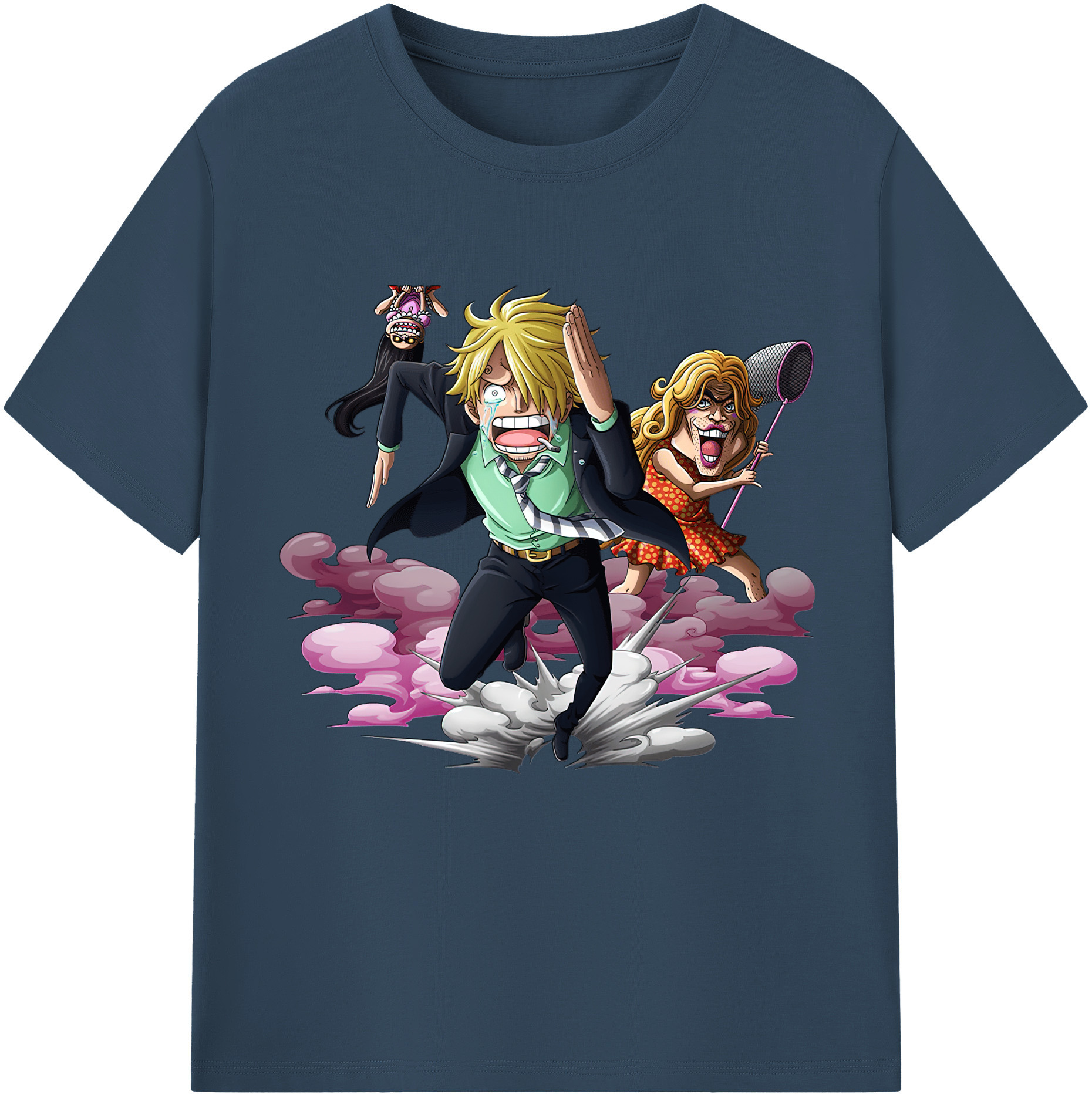 ワンピース サンジ ONE PIECE Sanji 綿100％半袖Tシャツ（フロントプリント）