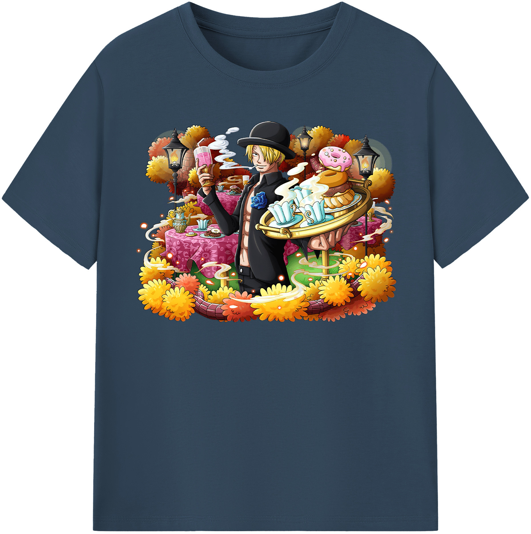 ワンピース サンジ ONE PIECE Sanji 綿100％半袖Tシャツ（フロントプリント）