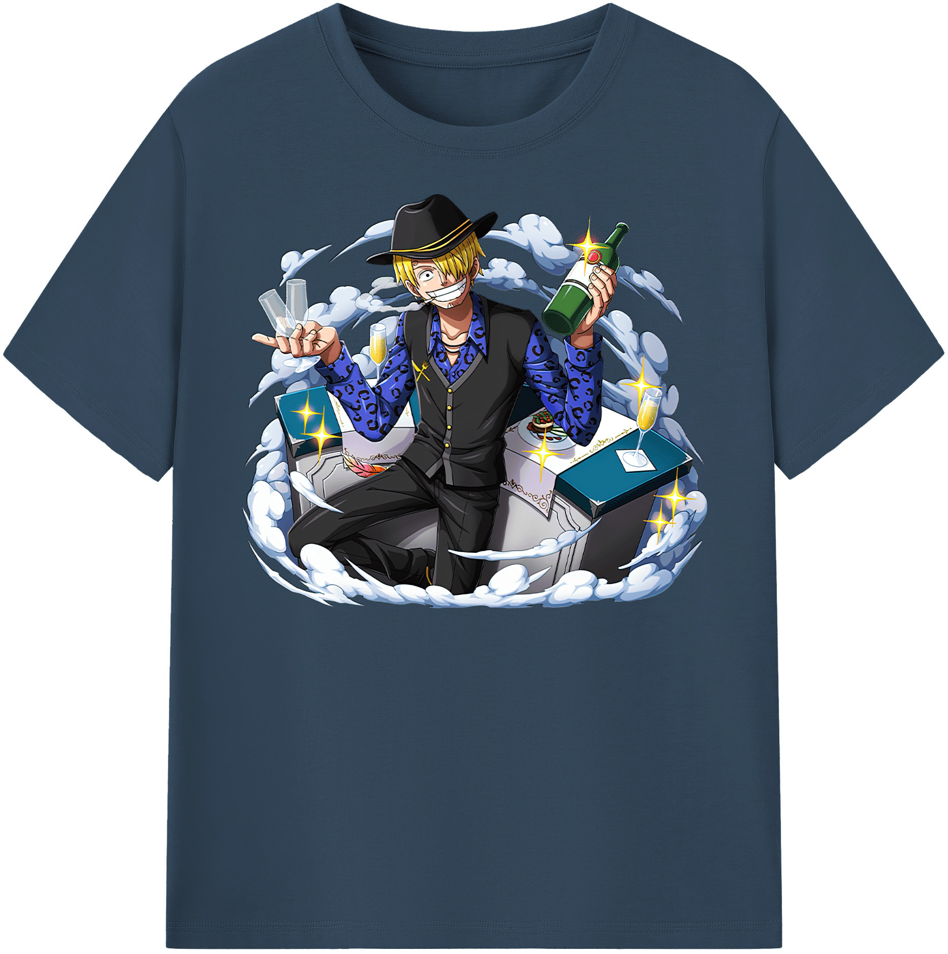 ワンピース サンジ ONE PIECE Sanji 綿100％半袖Tシャツ（フロントプリント）