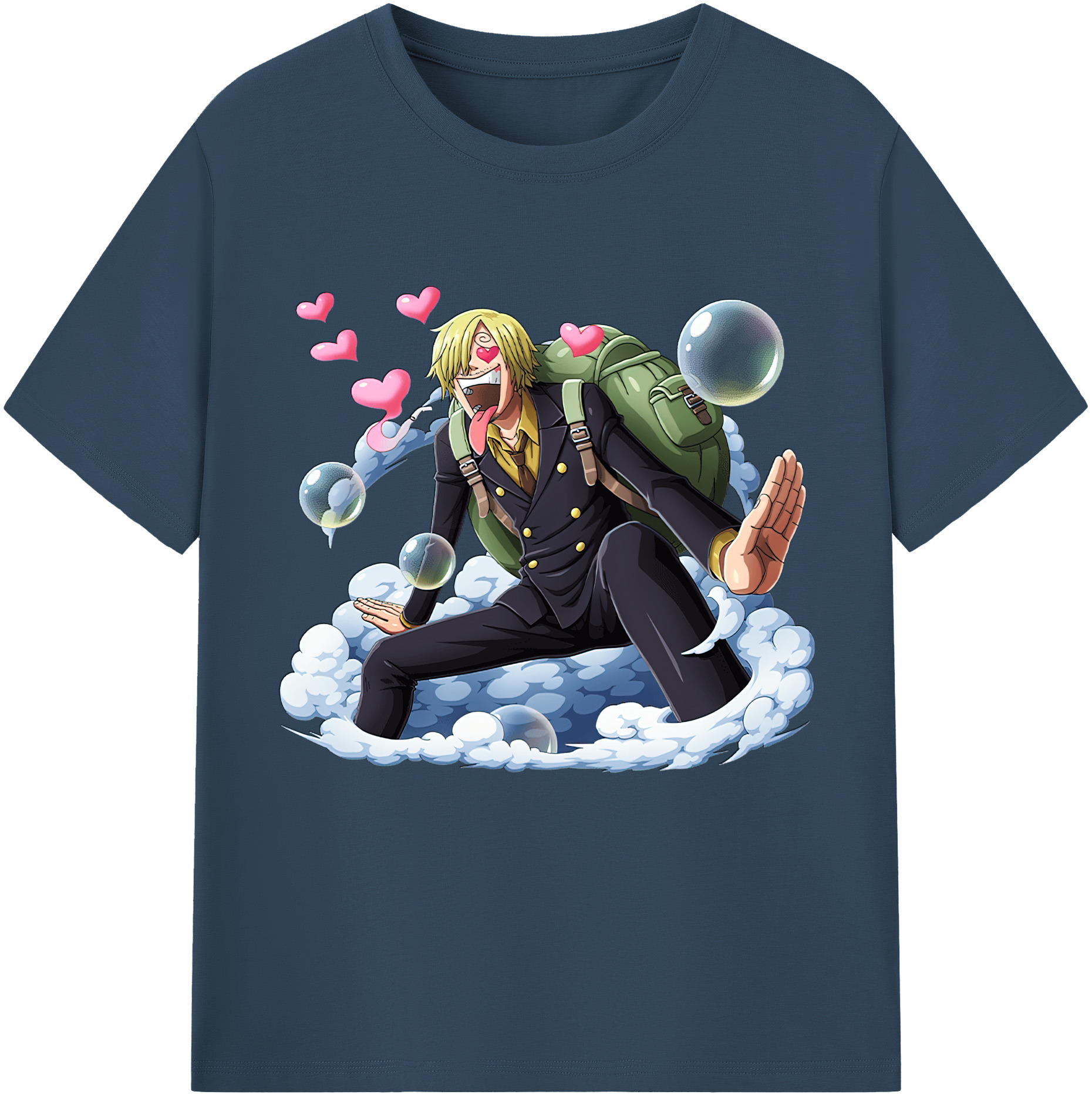 ワンピース サンジ ONE PIECE Sanji 綿100％半袖Tシャツ（フロントプリント）