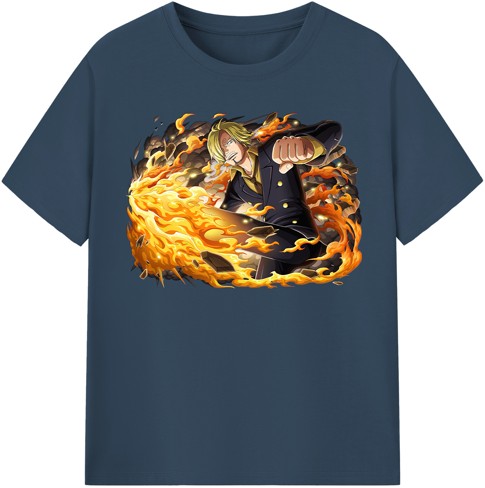 ワンピース サンジ ONE PIECE Sanji 綿100％半袖Tシャツ（フロントプリント）
