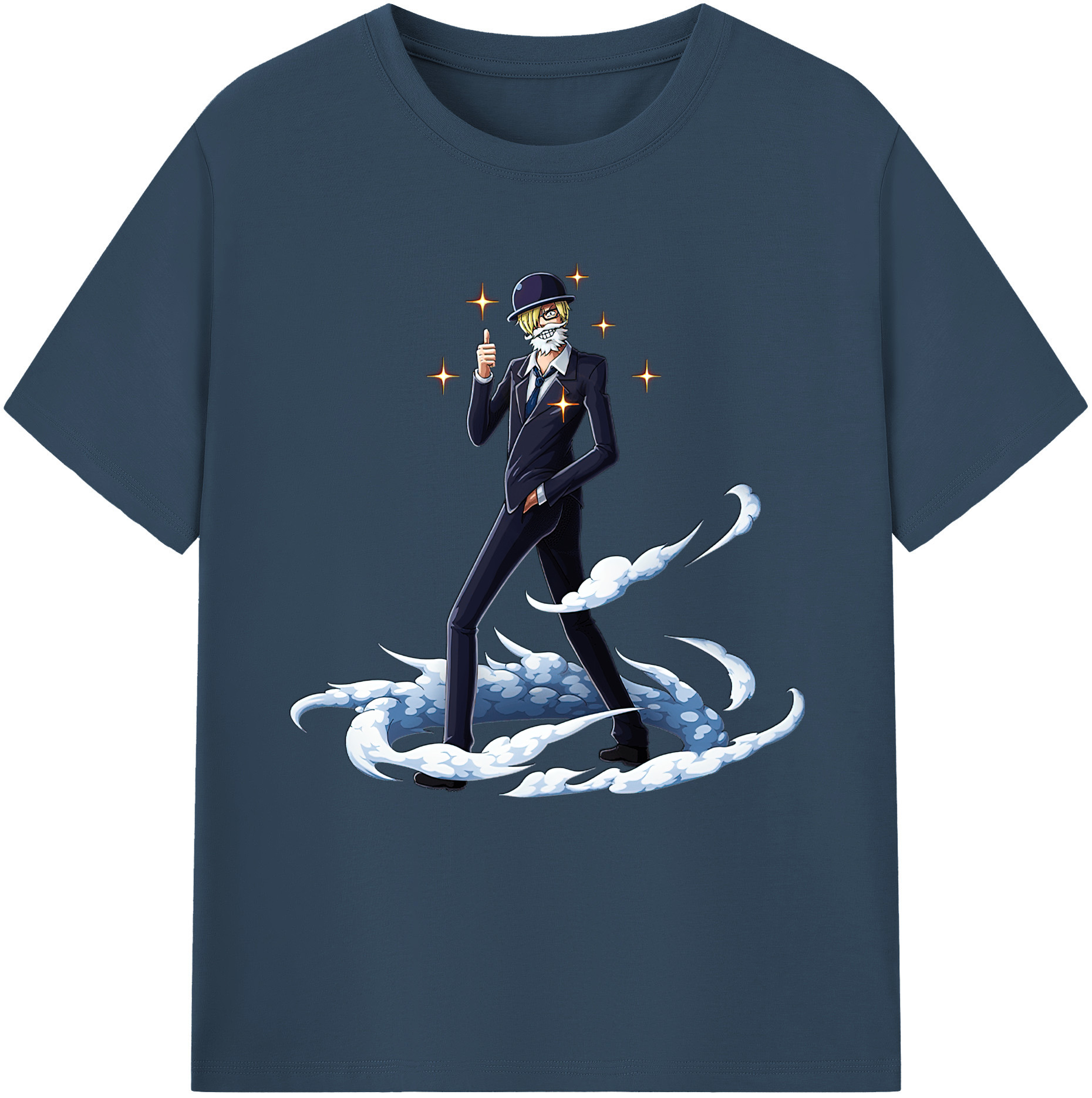 ワンピース サンジ ONE PIECE Sanji 綿100％半袖Tシャツ（フロントプリント）