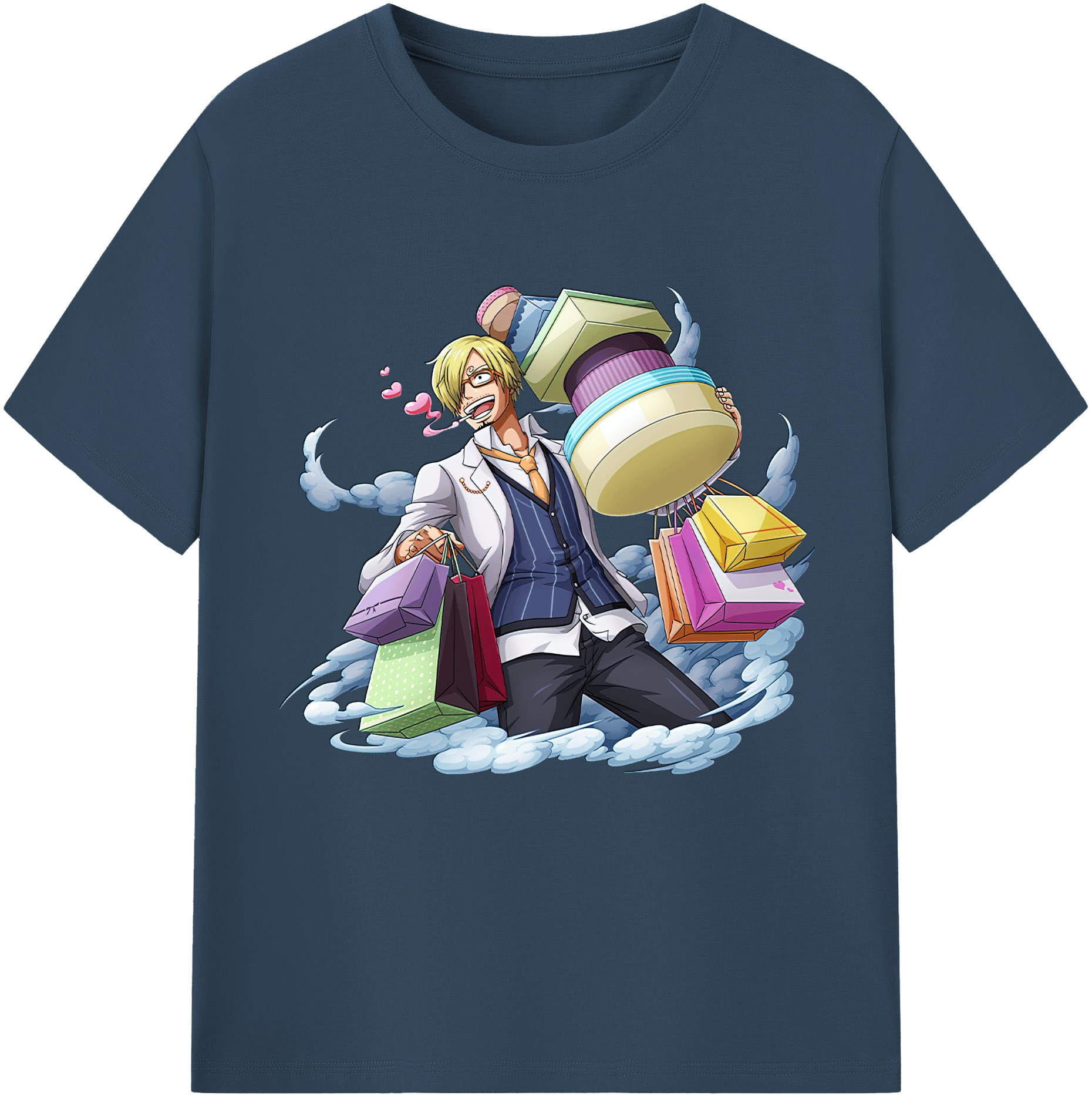 ワンピース サンジ ONE PIECE Sanji 綿100％半袖Tシャツ（フロントプリント）