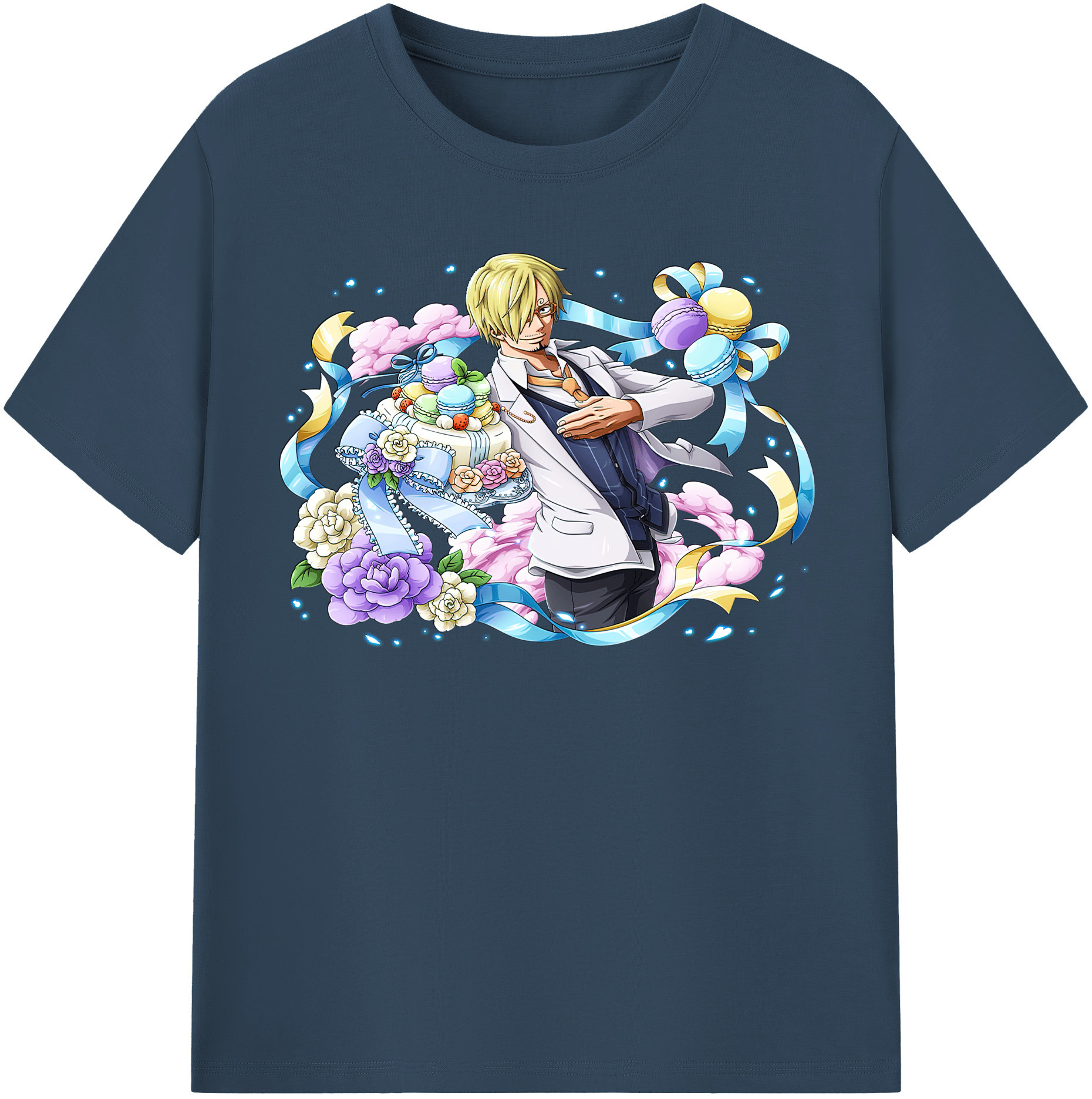 ワンピース サンジ ONE PIECE Sanji 綿100％半袖Tシャツ（フロントプリント）