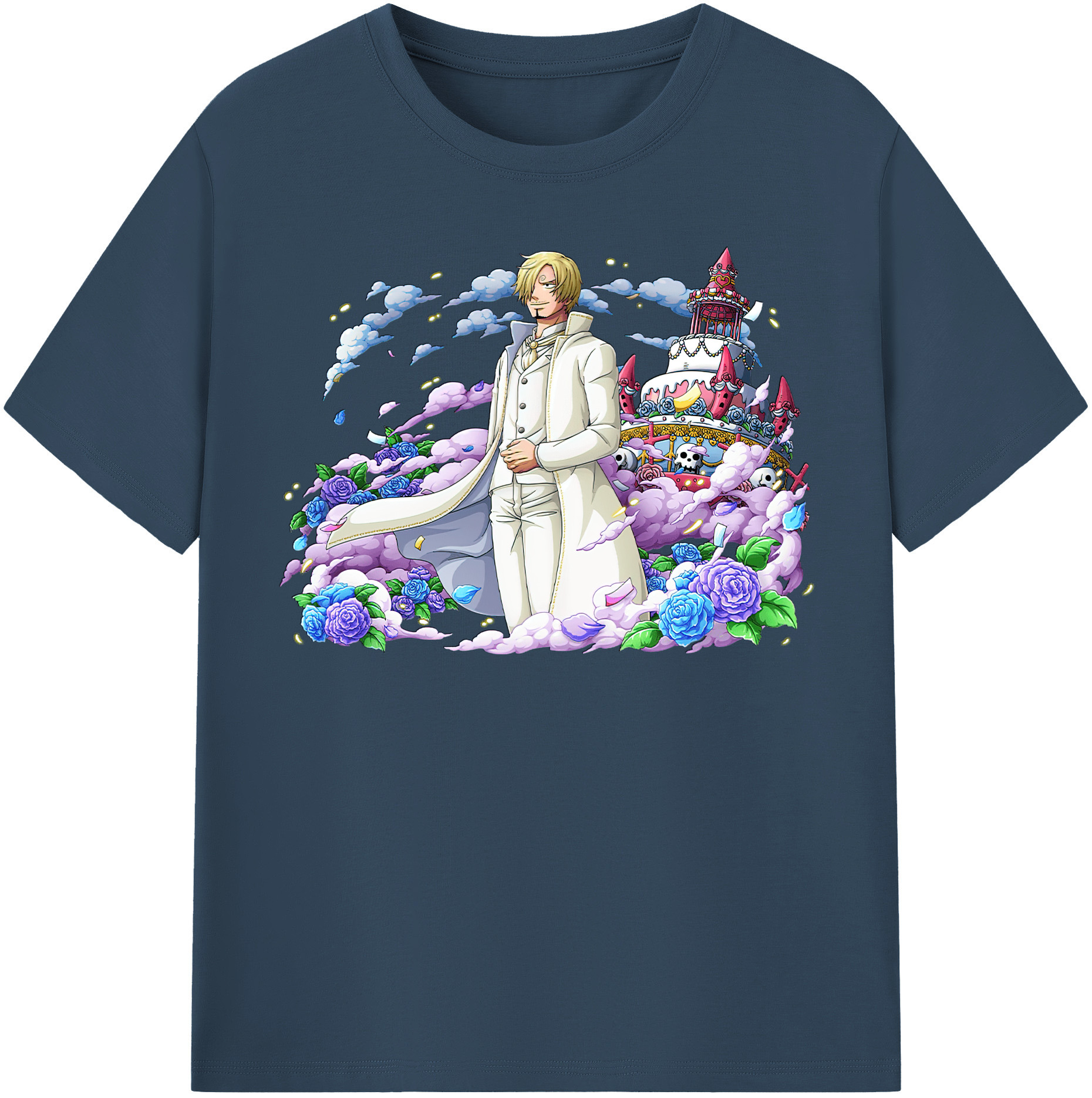 ワンピース サンジ ONE PIECE Sanji 綿100％半袖Tシャツ（フロントプリント）