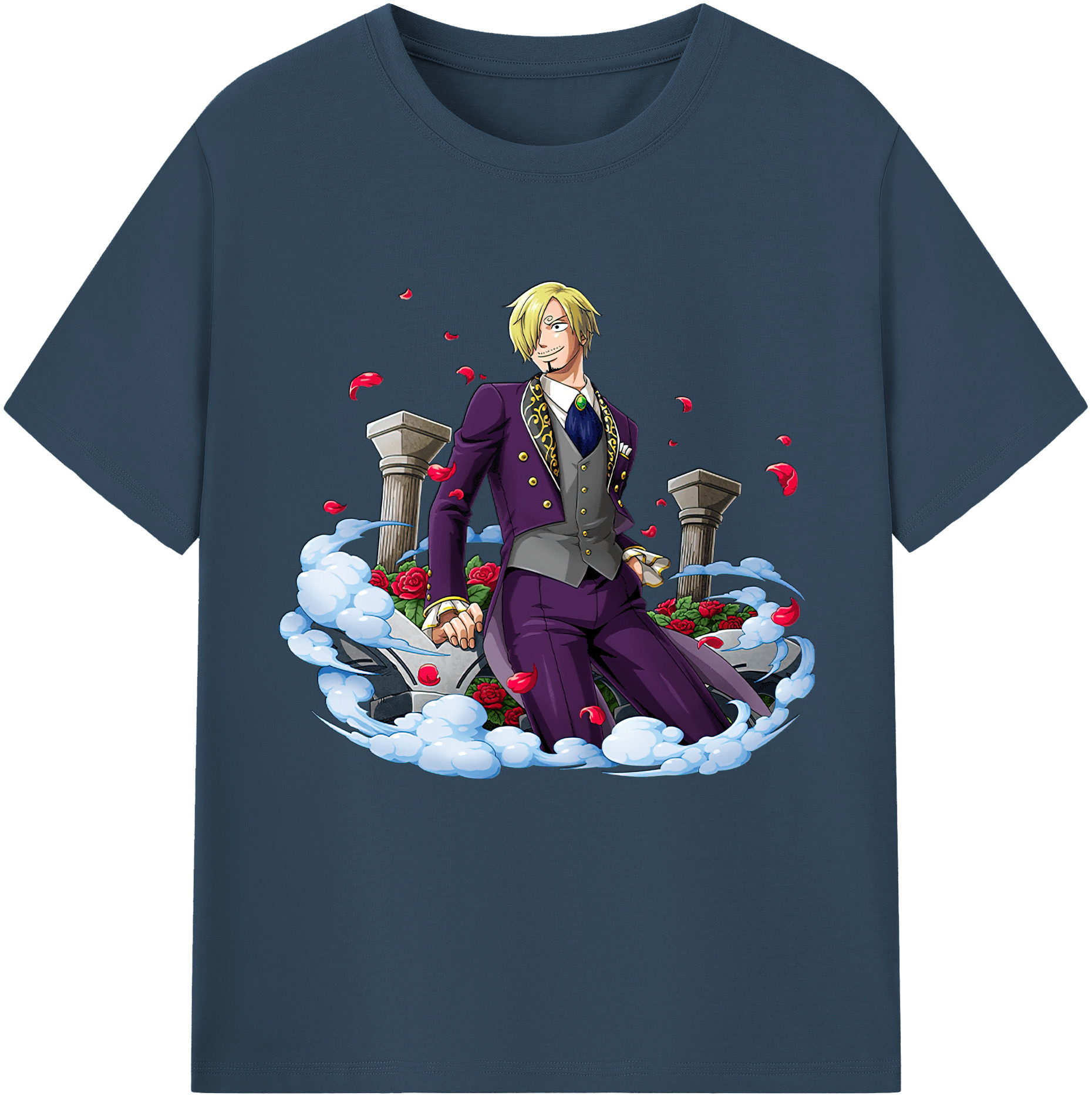 ワンピース サンジ ONE PIECE Sanji 綿100％半袖Tシャツ（フロントプリント）