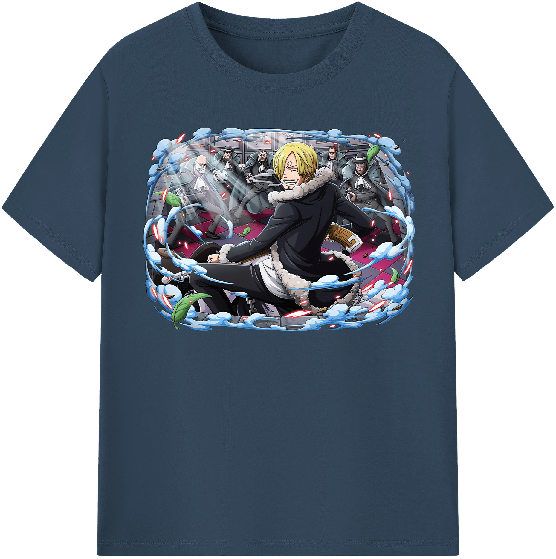 ワンピース サンジ ONE PIECE Sanji 綿100％半袖Tシャツ（フロントプリント）