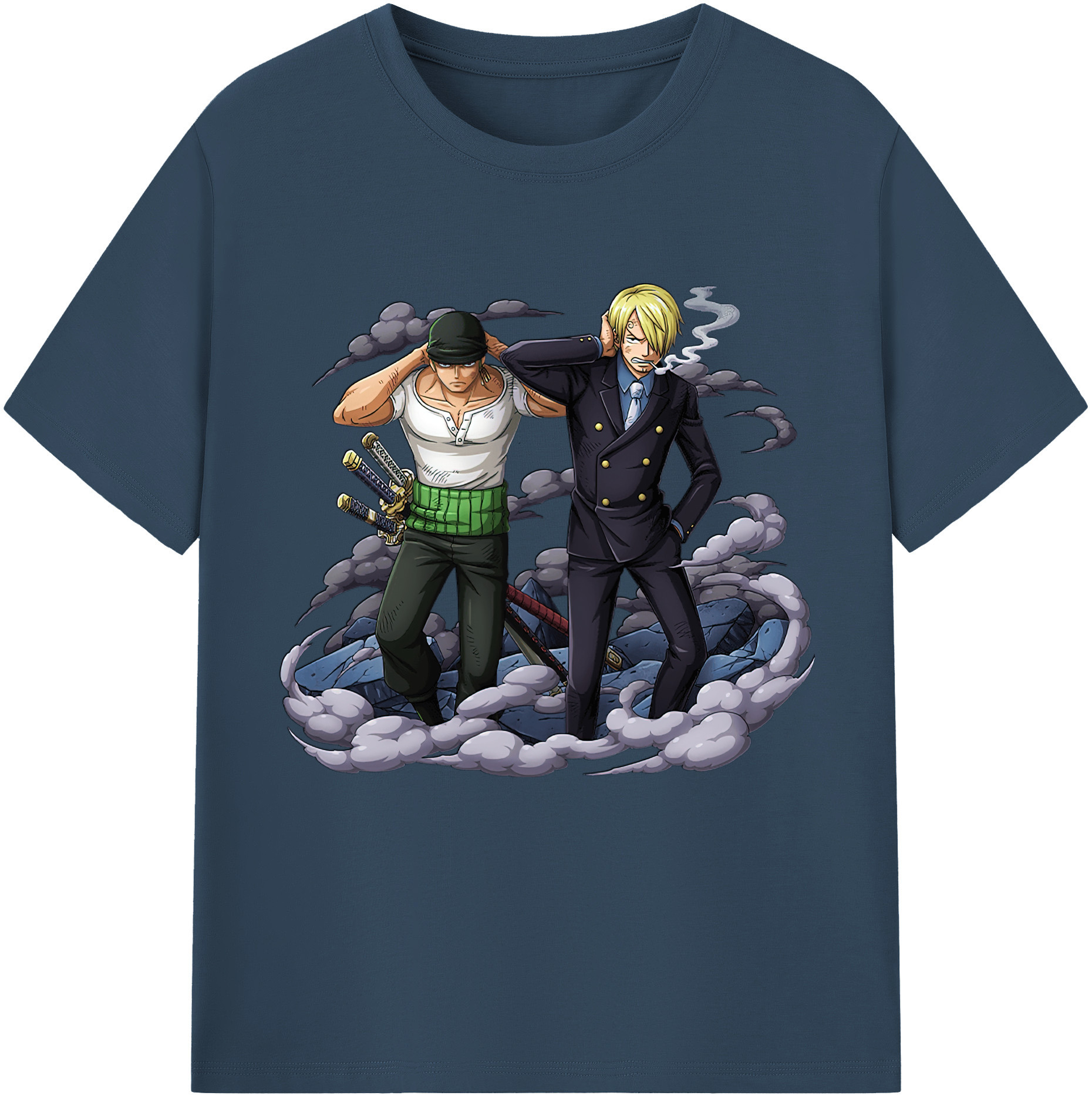 ワンピース サンジ ONE PIECE Sanji 綿100％半袖Tシャツ（フロントプリント）