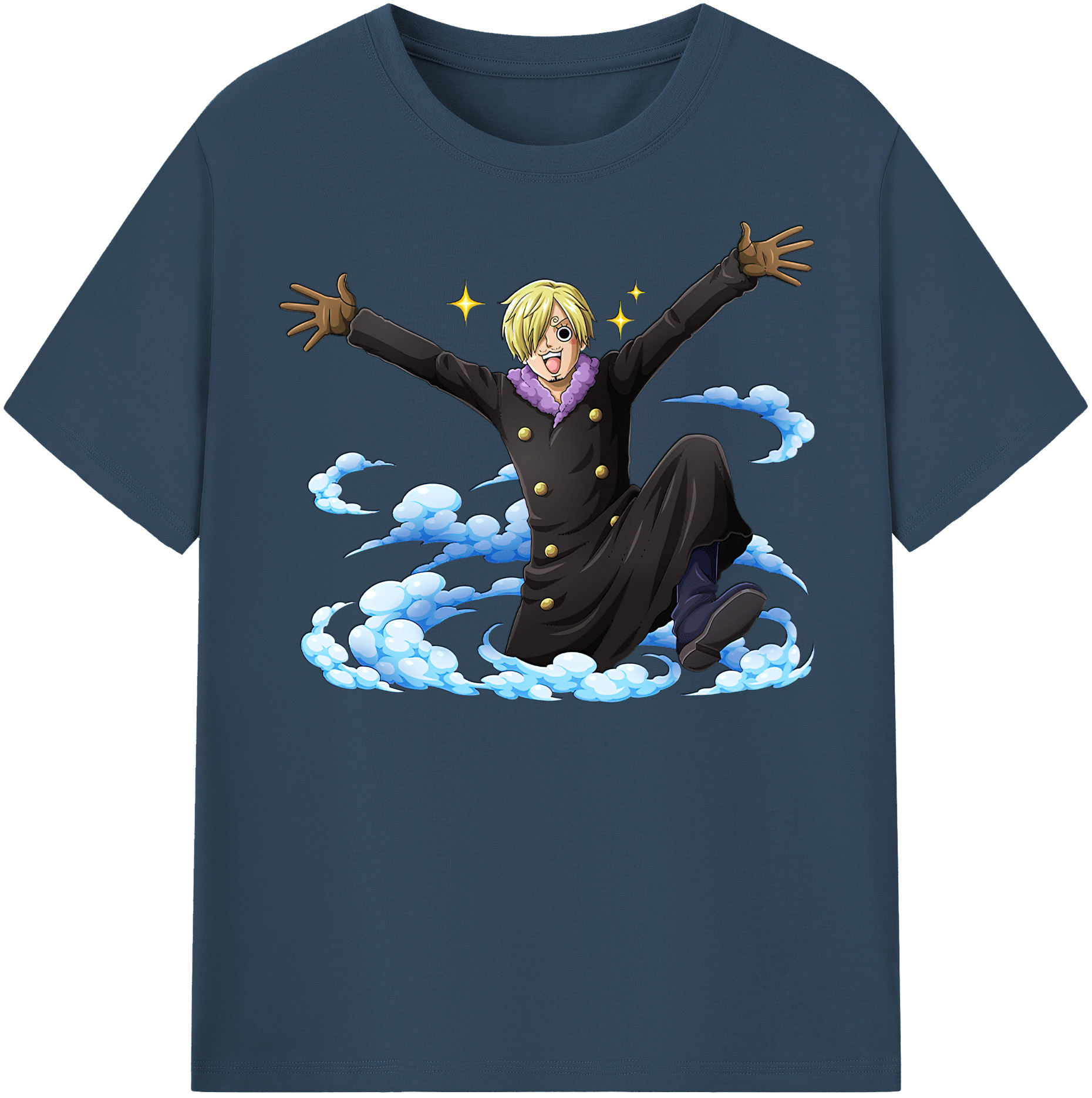 ワンピース サンジ ONE PIECE Sanji 綿100％半袖Tシャツ（フロントプリント）