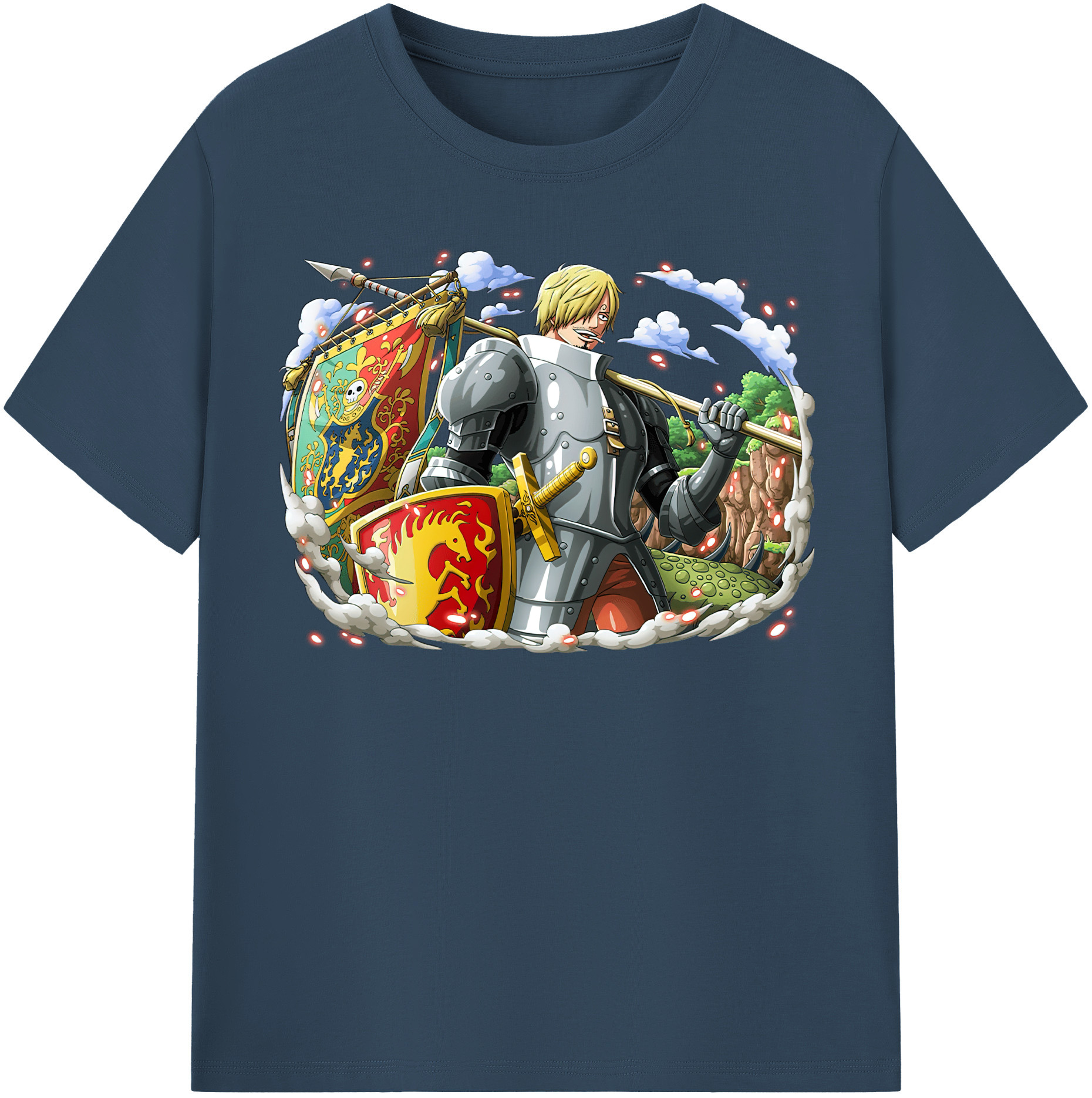 ワンピース サンジ ONE PIECE Sanji 綿100％半袖Tシャツ（フロントプリント）