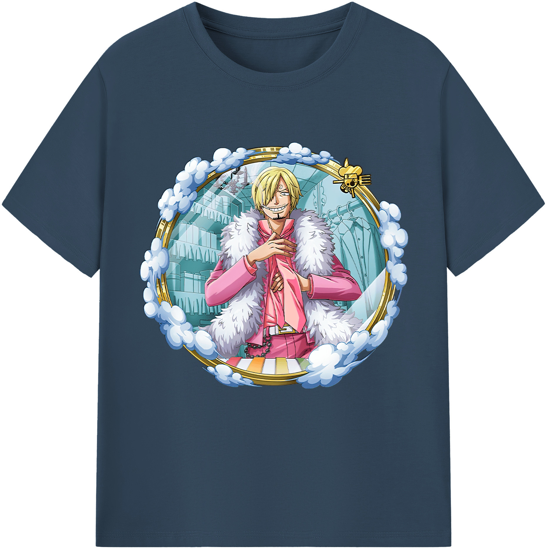 ワンピース サンジ ONE PIECE Sanji 綿100％半袖Tシャツ（フロントプリント）