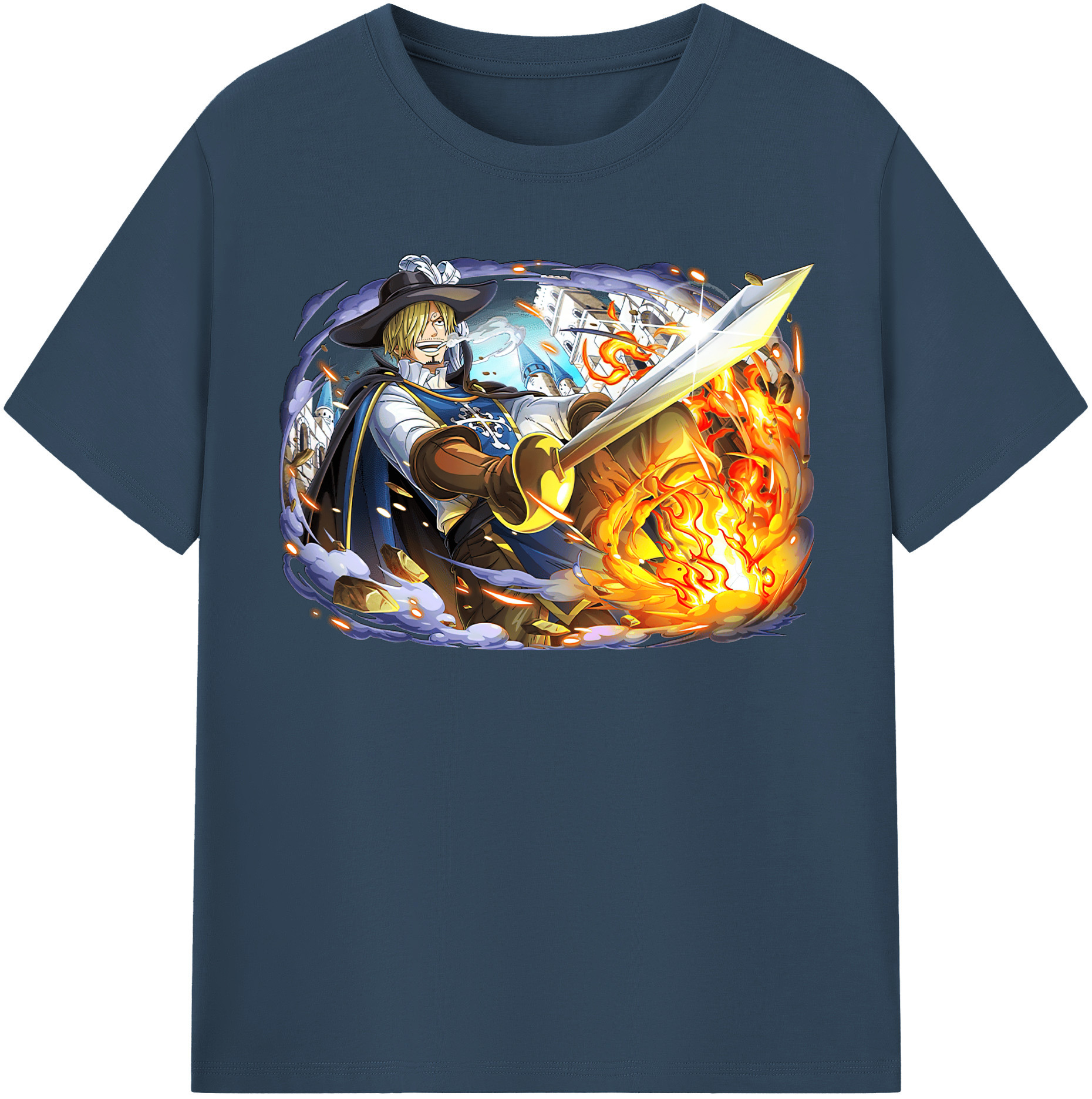 ワンピース サンジ ONE PIECE Sanji 綿100％半袖Tシャツ（フロントプリント）