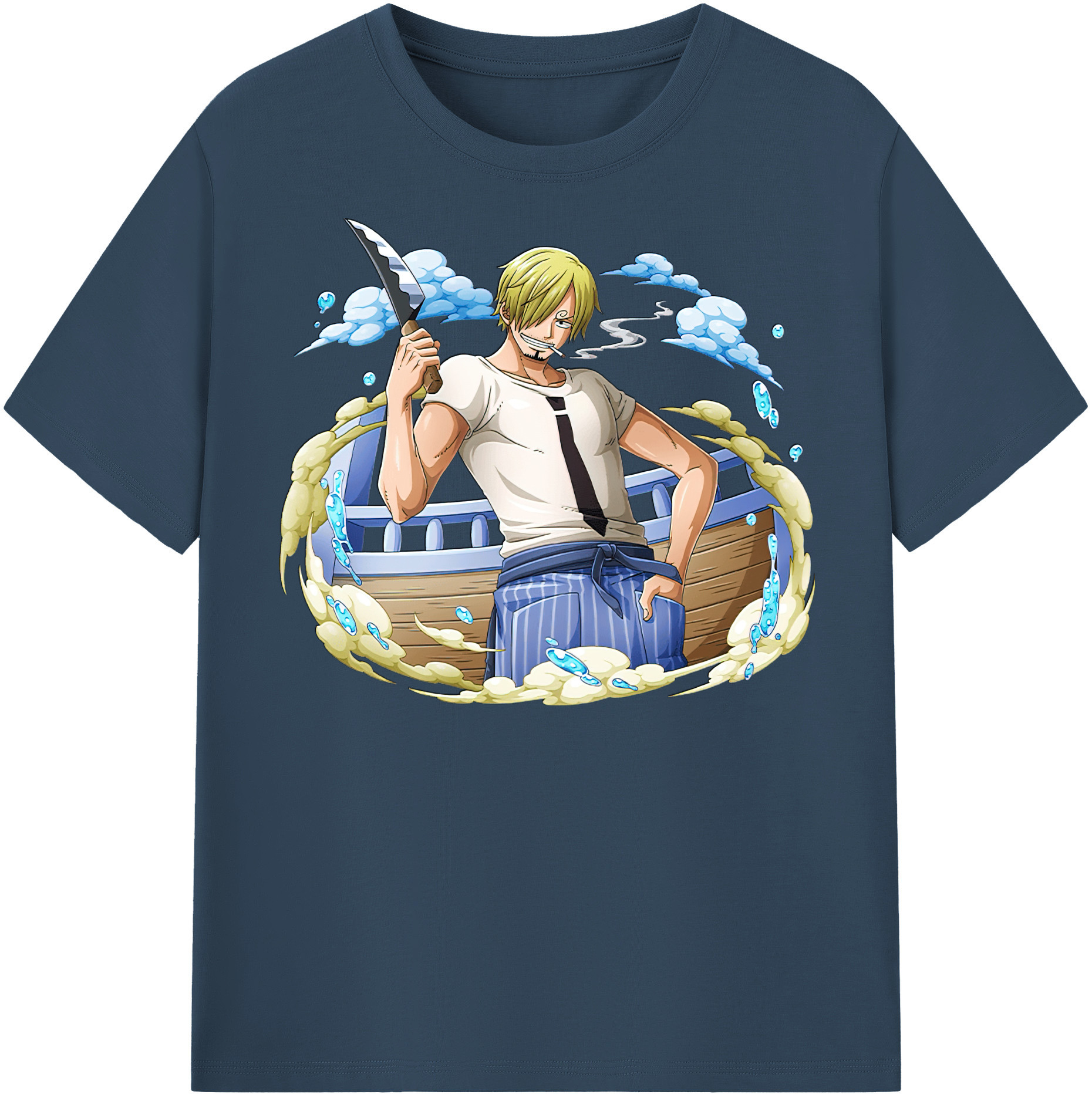 ワンピース サンジ ONE PIECE Sanji 綿100％半袖Tシャツ（フロントプリント）