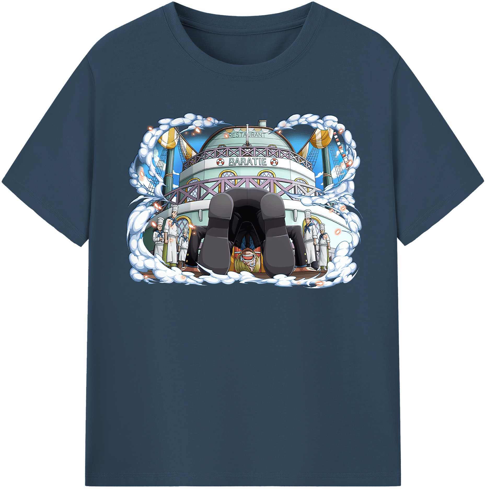 ワンピース サンジ ONE PIECE Sanji 綿100％半袖Tシャツ（フロントプリント）