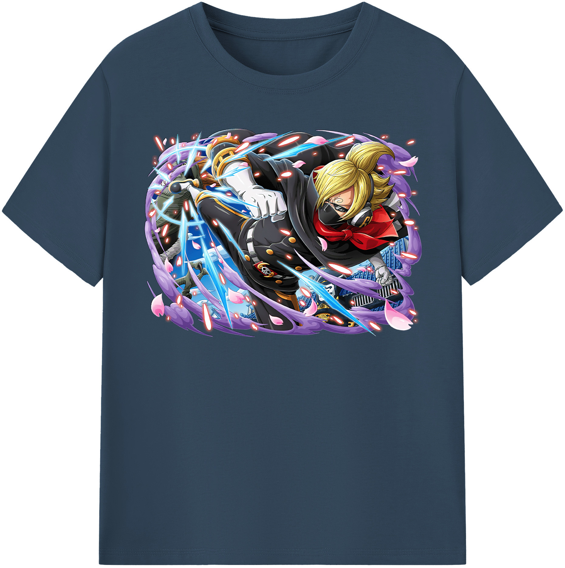 ワンピース サンジ ONE PIECE Sanji 綿100％半袖Tシャツ（フロントプリント）