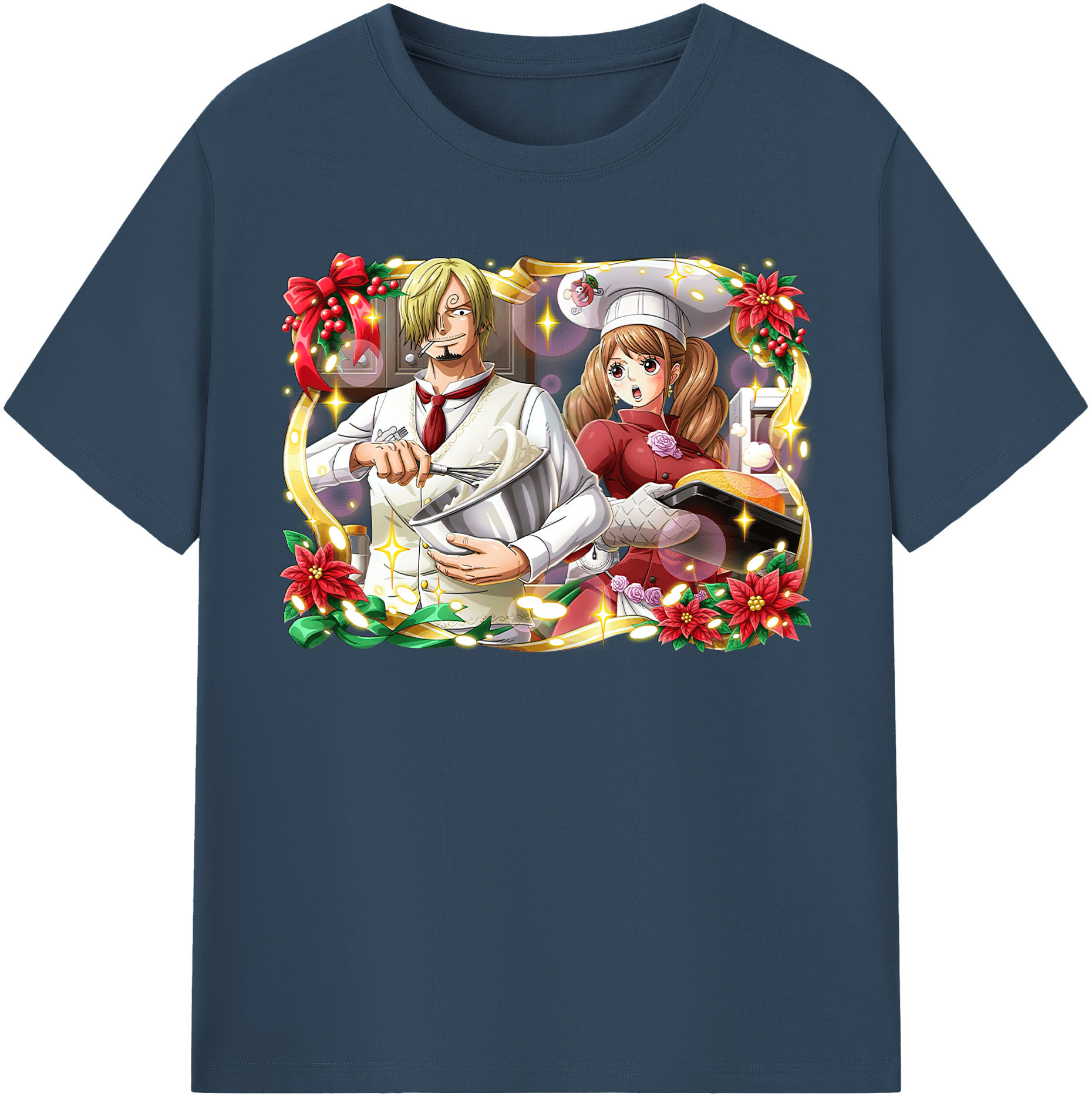 ワンピース サンジ ONE PIECE Sanji 綿100％半袖Tシャツ（フロントプリント）