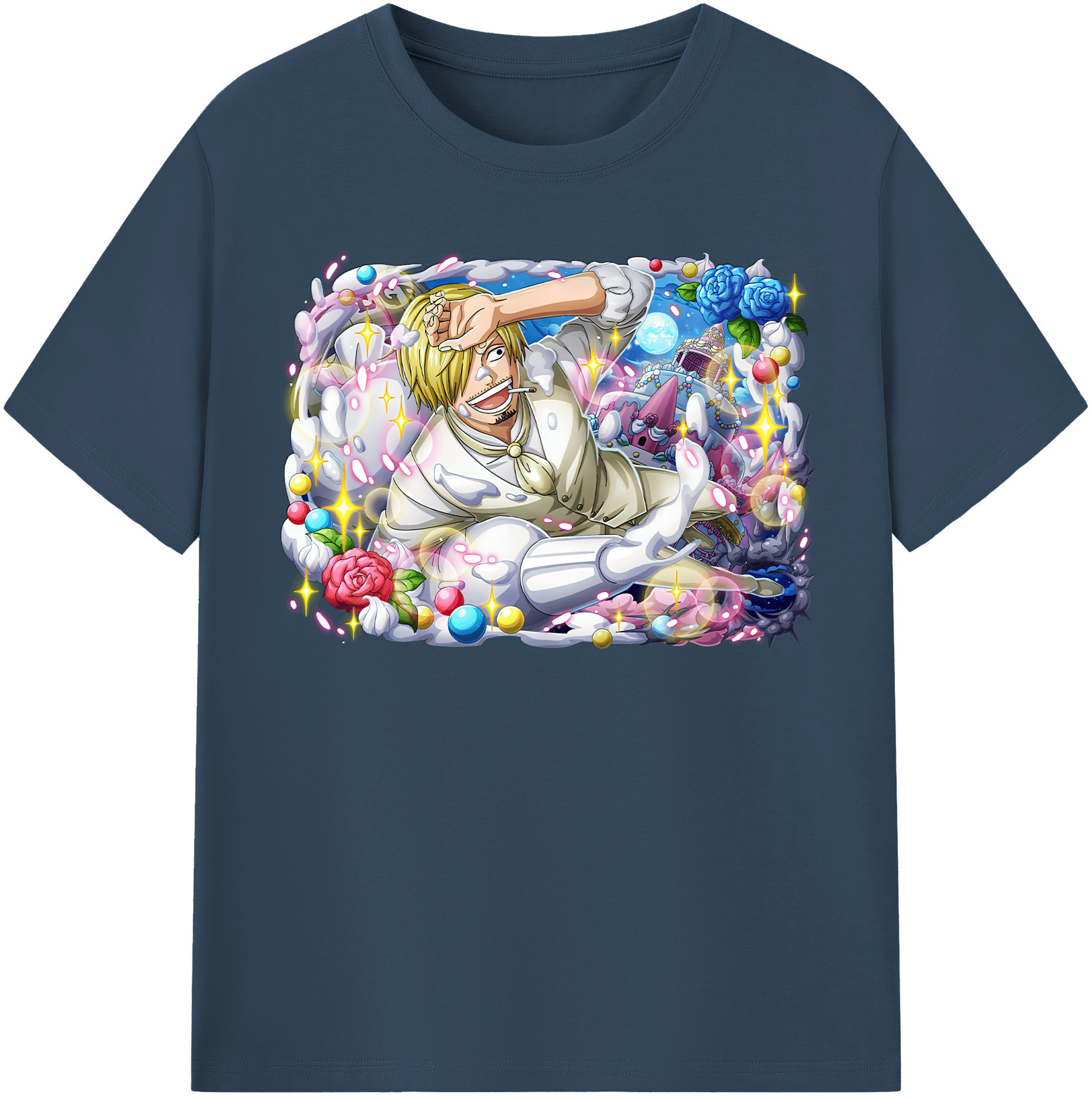ワンピース サンジ ONE PIECE Sanji 綿100％半袖Tシャツ（フロントプリント）