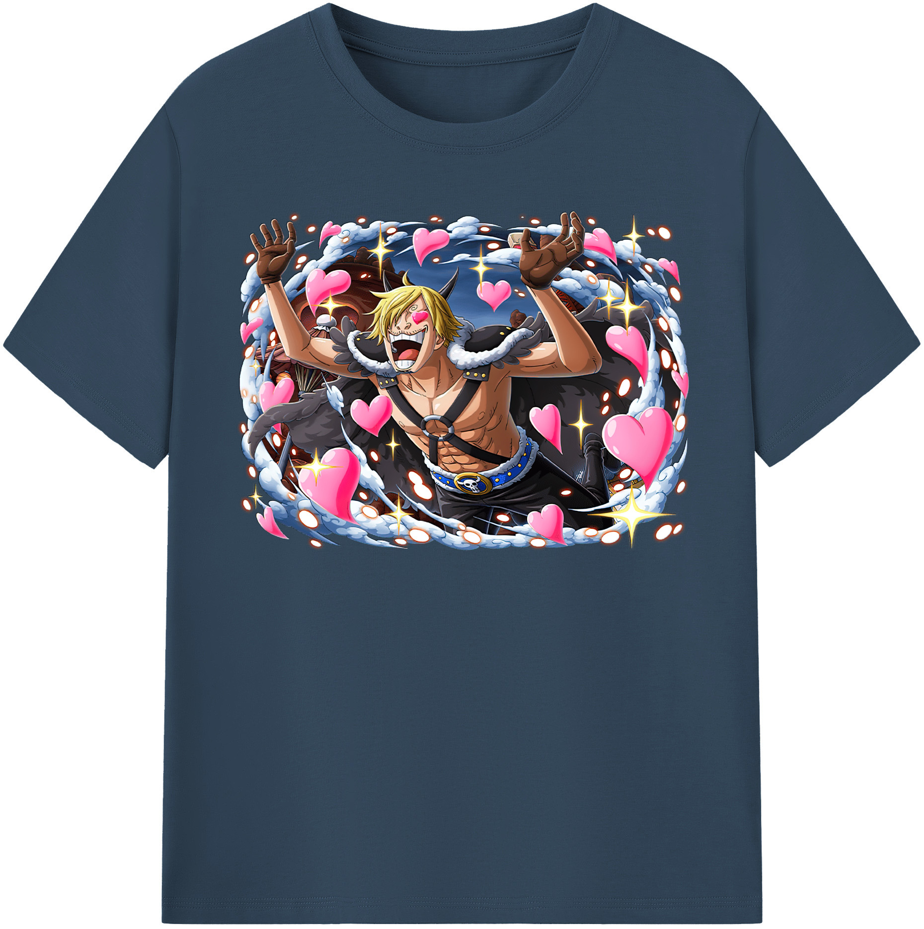 ワンピース サンジ ONE PIECE Sanji 綿100％半袖Tシャツ（フロントプリント）