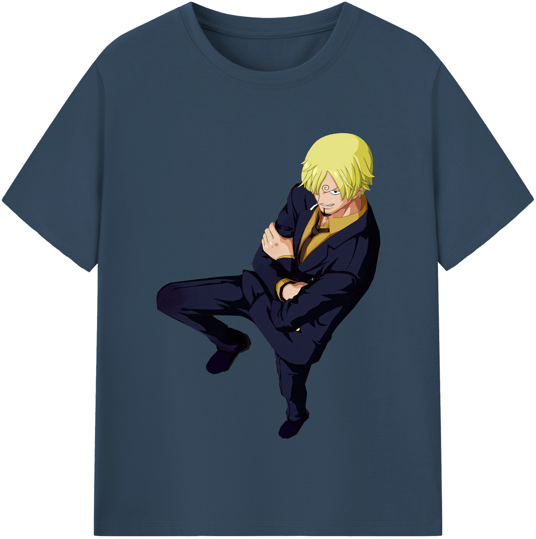 ワンピース サンジ ONE PIECE Sanji 綿100％半袖Tシャツ（フロントプリント）